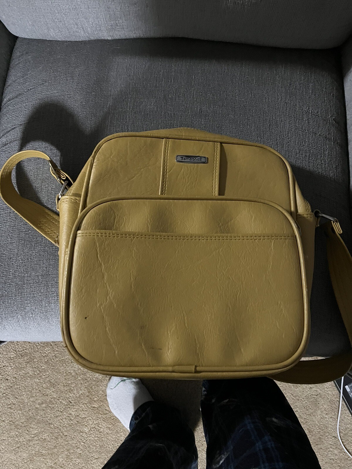 Samsonite Montpellier II Golden Harvest Weekender Bag, Vintage 1960’s