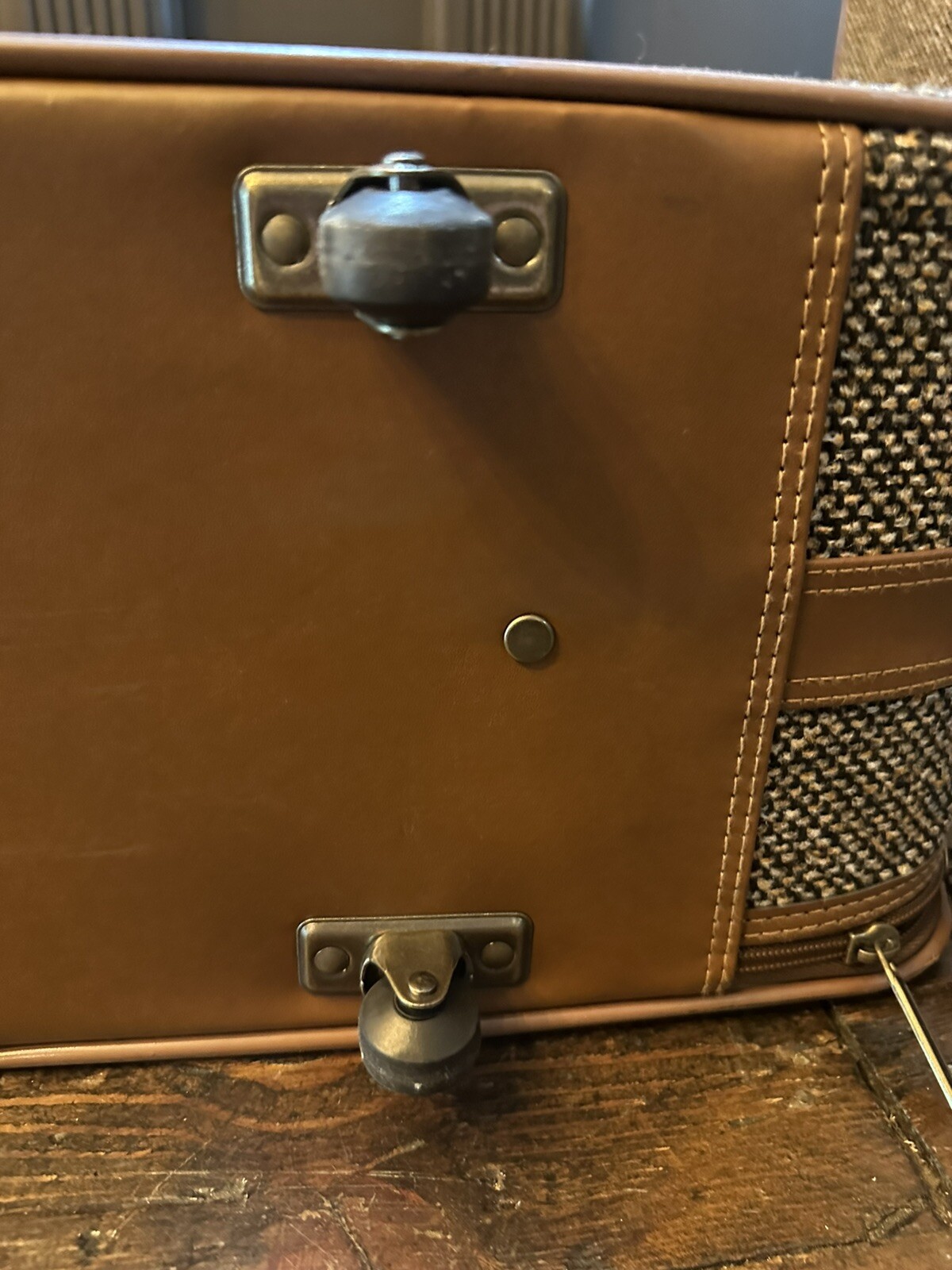 Vintage American Flyer Tweed Suitcase