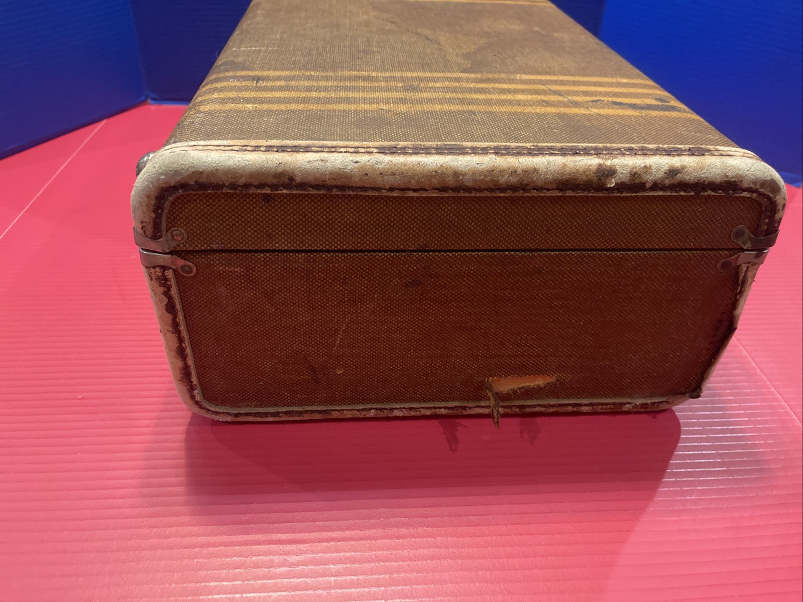 1940S 50S Sampson Luggage Denver Detroit Suitcase Vintage ￼