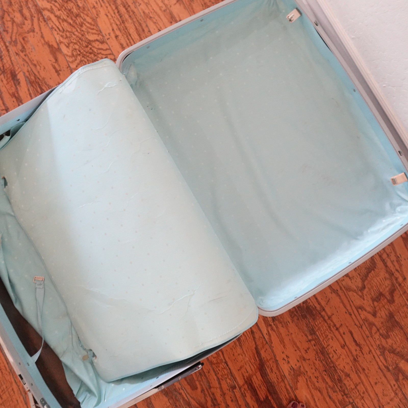 Vintage Samsonite Silhouette Blue Hard Shell Suitcase Large 29″ Luggage Retro