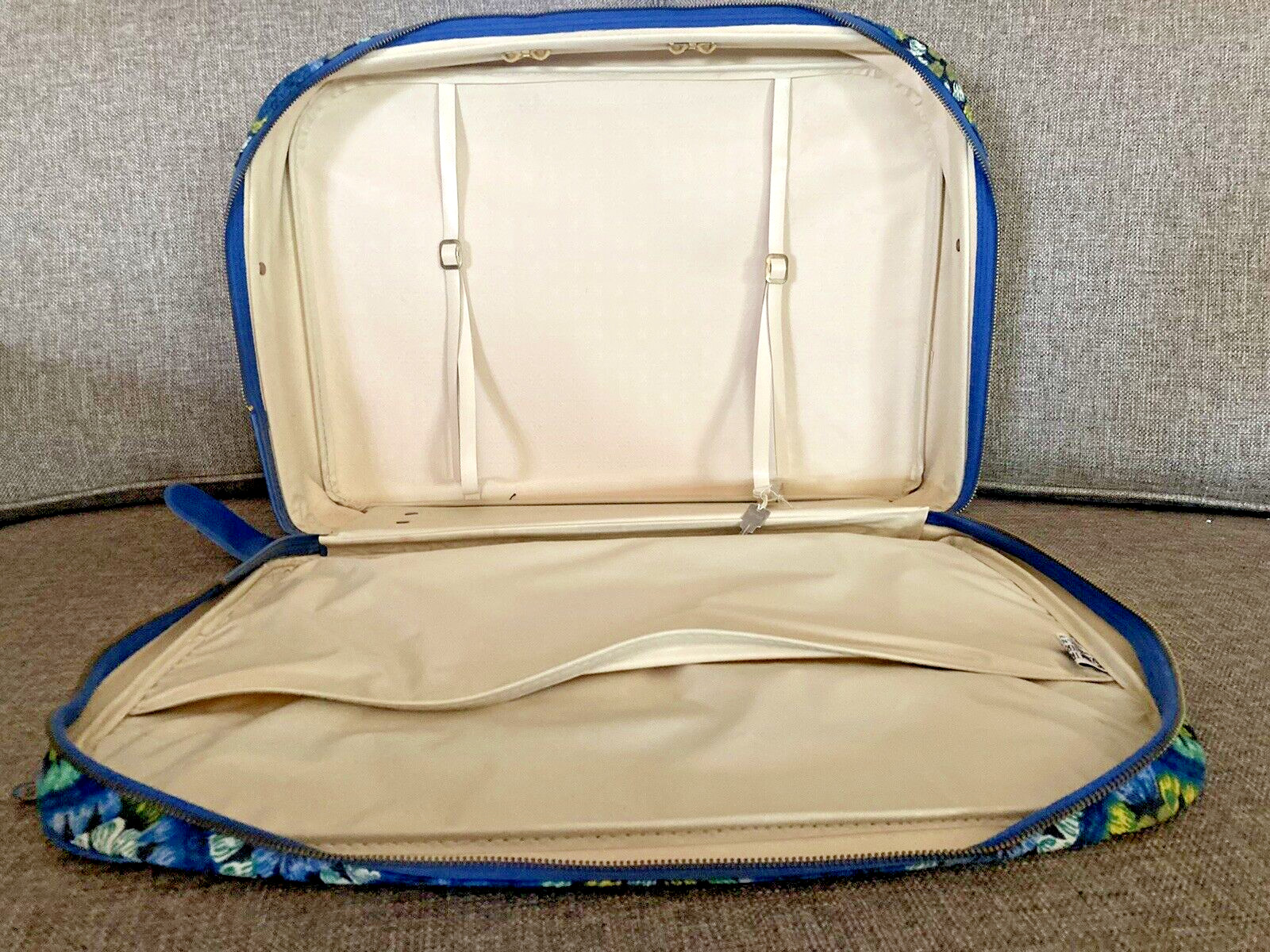 Vintage BANTAM Suitcase Mod Canvas Retro Boho 70’s Overnight luggage Bags w key