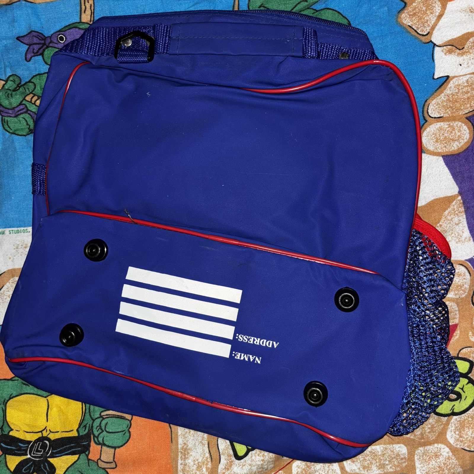 Vintage Rainbow Bag 1980s Trafalgar Travel Tote Overnight Carry On Messenger
