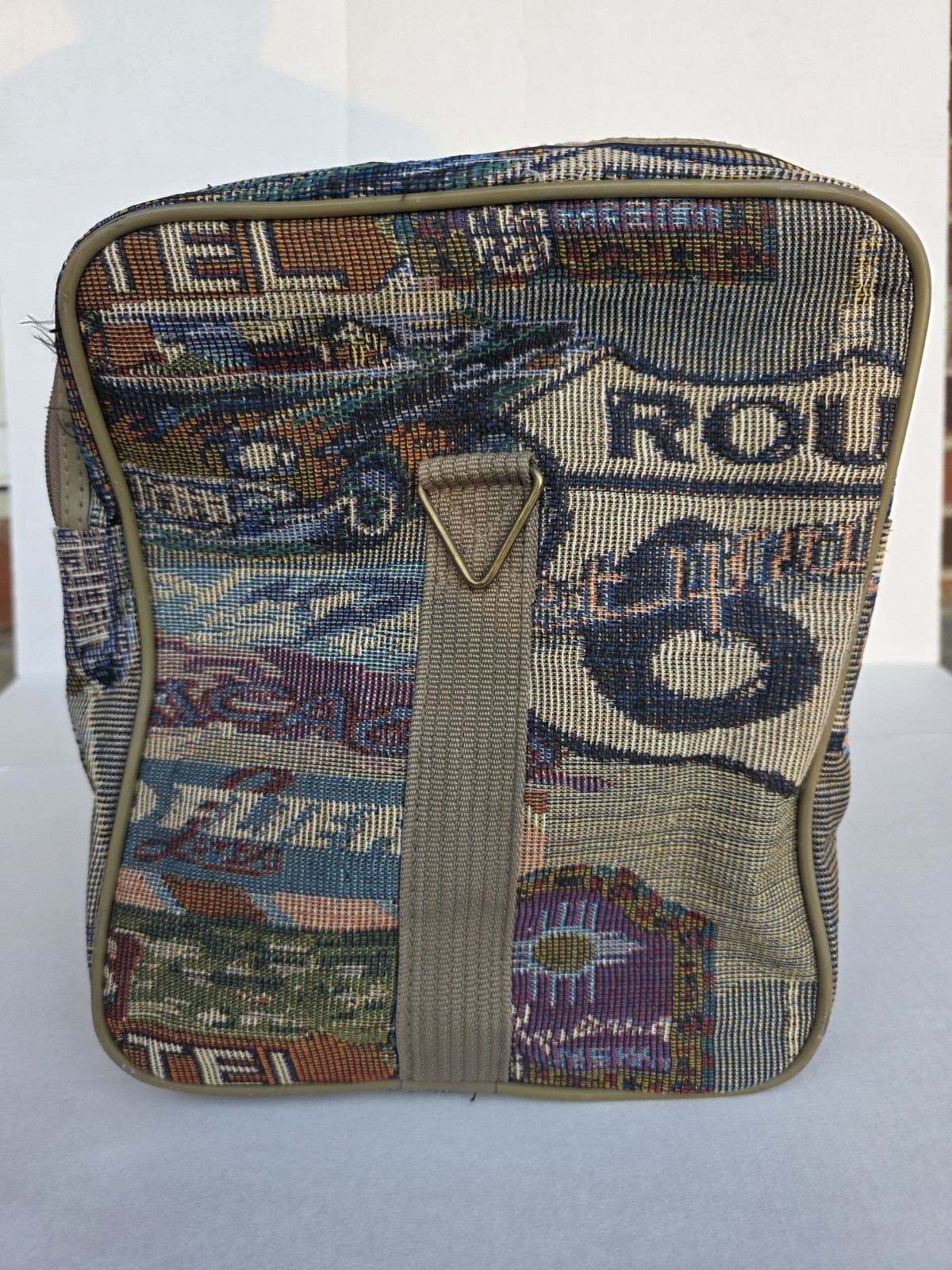 Vintage Pioneer Express Weekend Bag Route 66 Tapestry Duffel Carry On Travel.