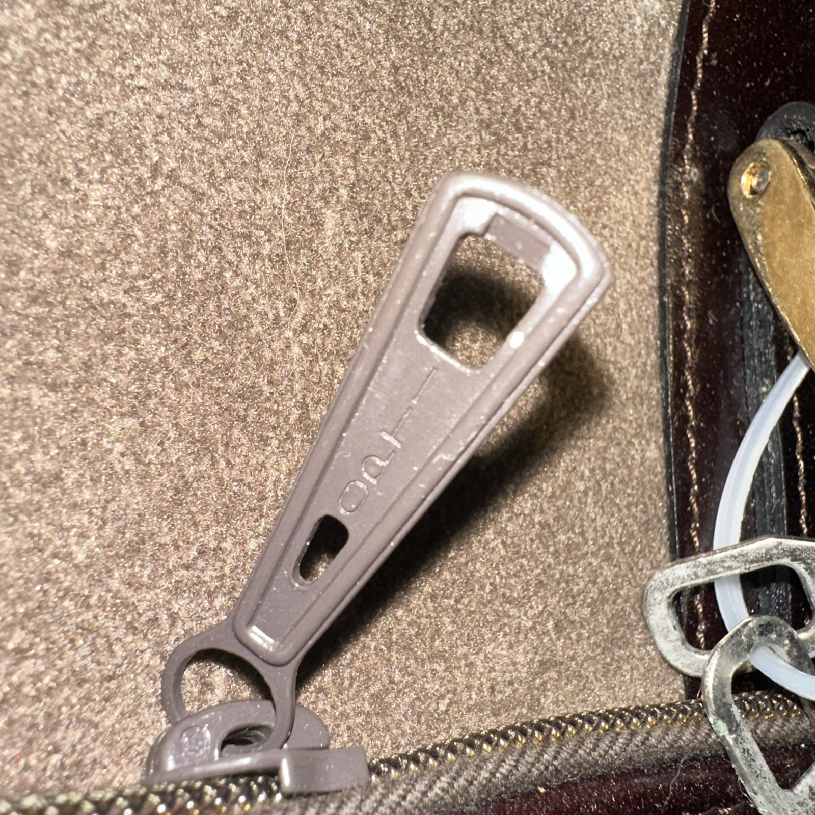 Suede Brown Breifcase Vintage Discontinued With Keys Jerome Leplat.