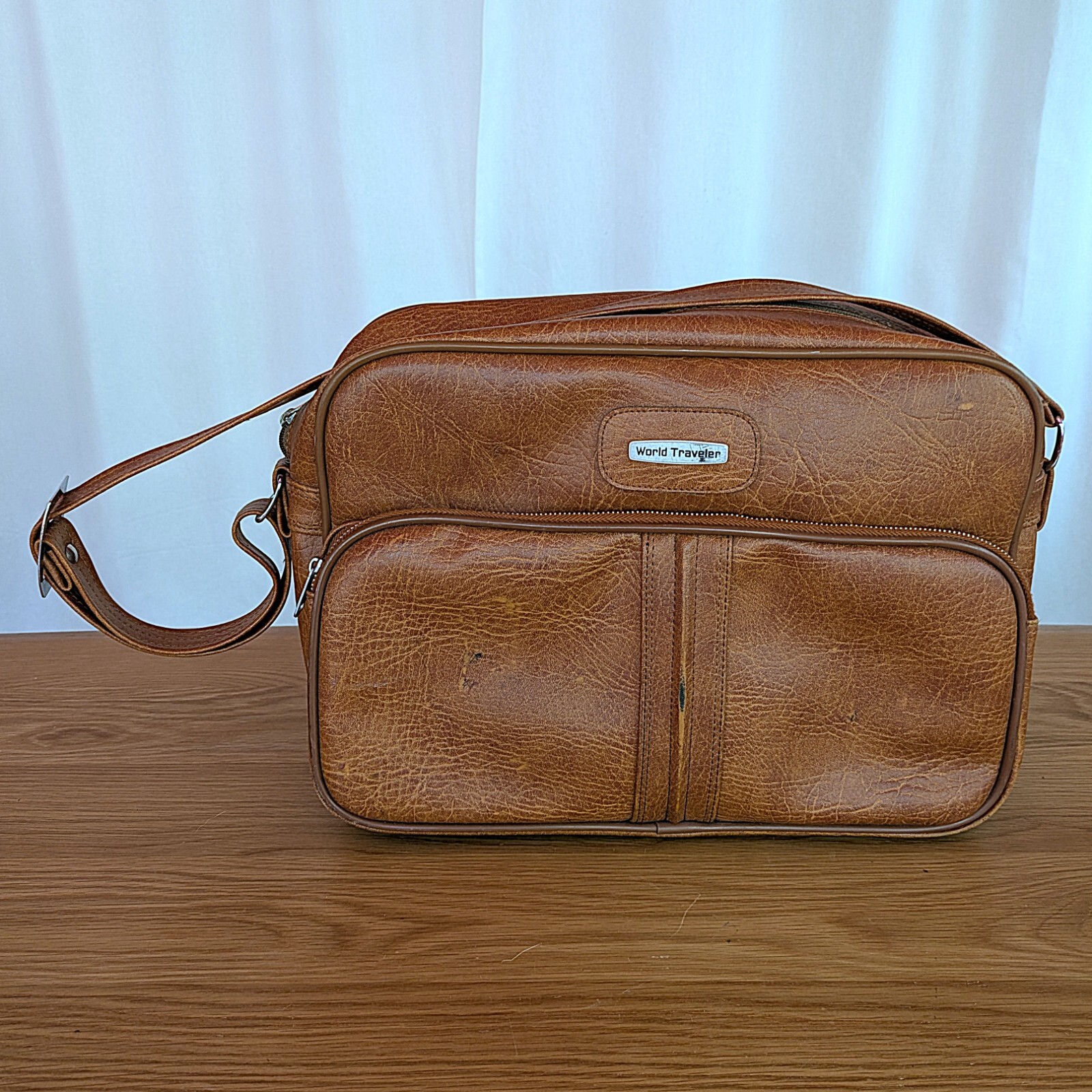 Vintage World Traveler Hybrid Leather Luggage Set 3pc Korean Nesting Suitcases