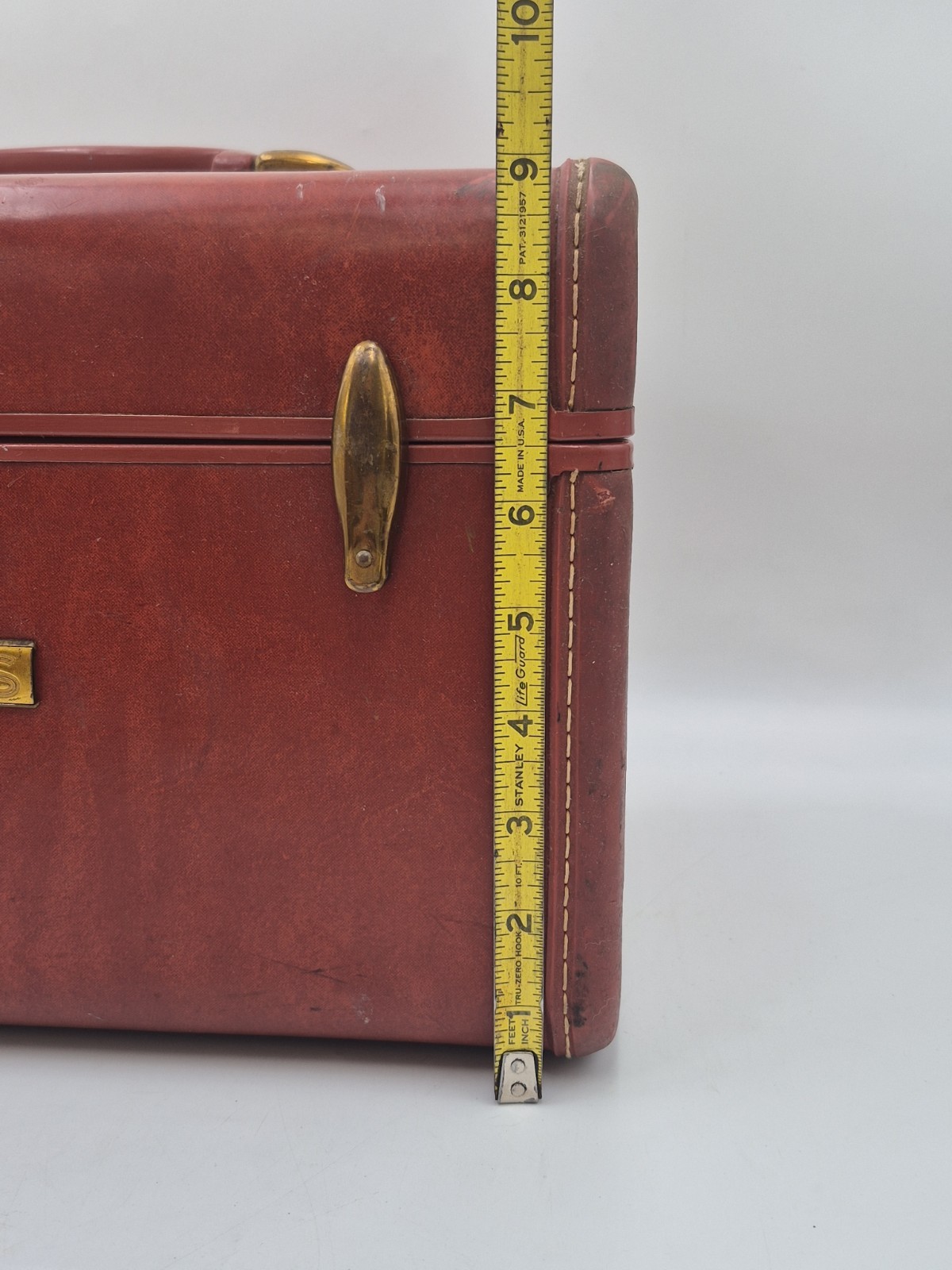 Vintage Samsonite Schwayder TRAIN CASE Streamlite 4612 Brown Luggage No Key
