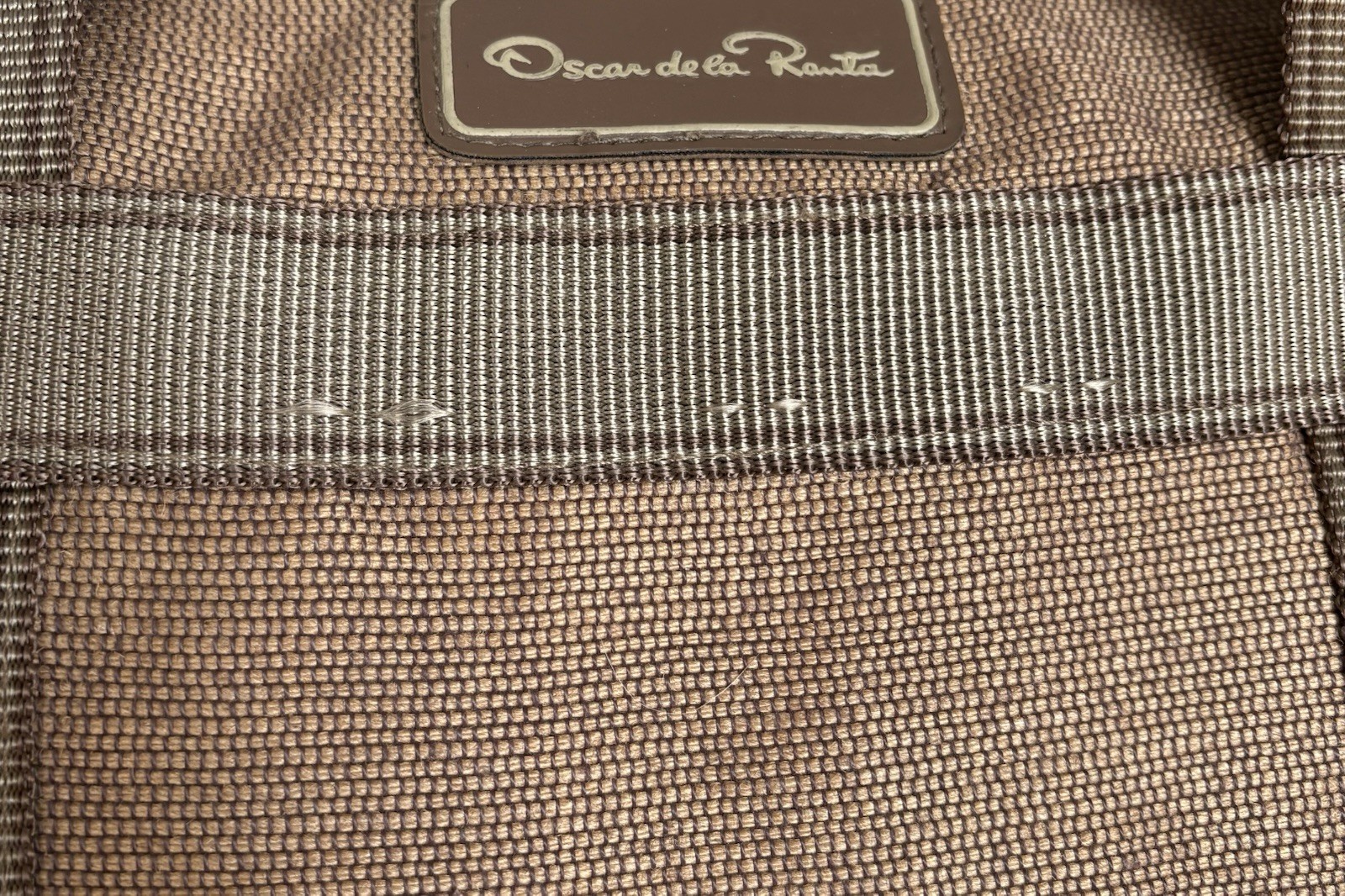 Vintage Oscar de la Renta Tweed Travel Bag Duffle Suitcase Carry-On Overnight