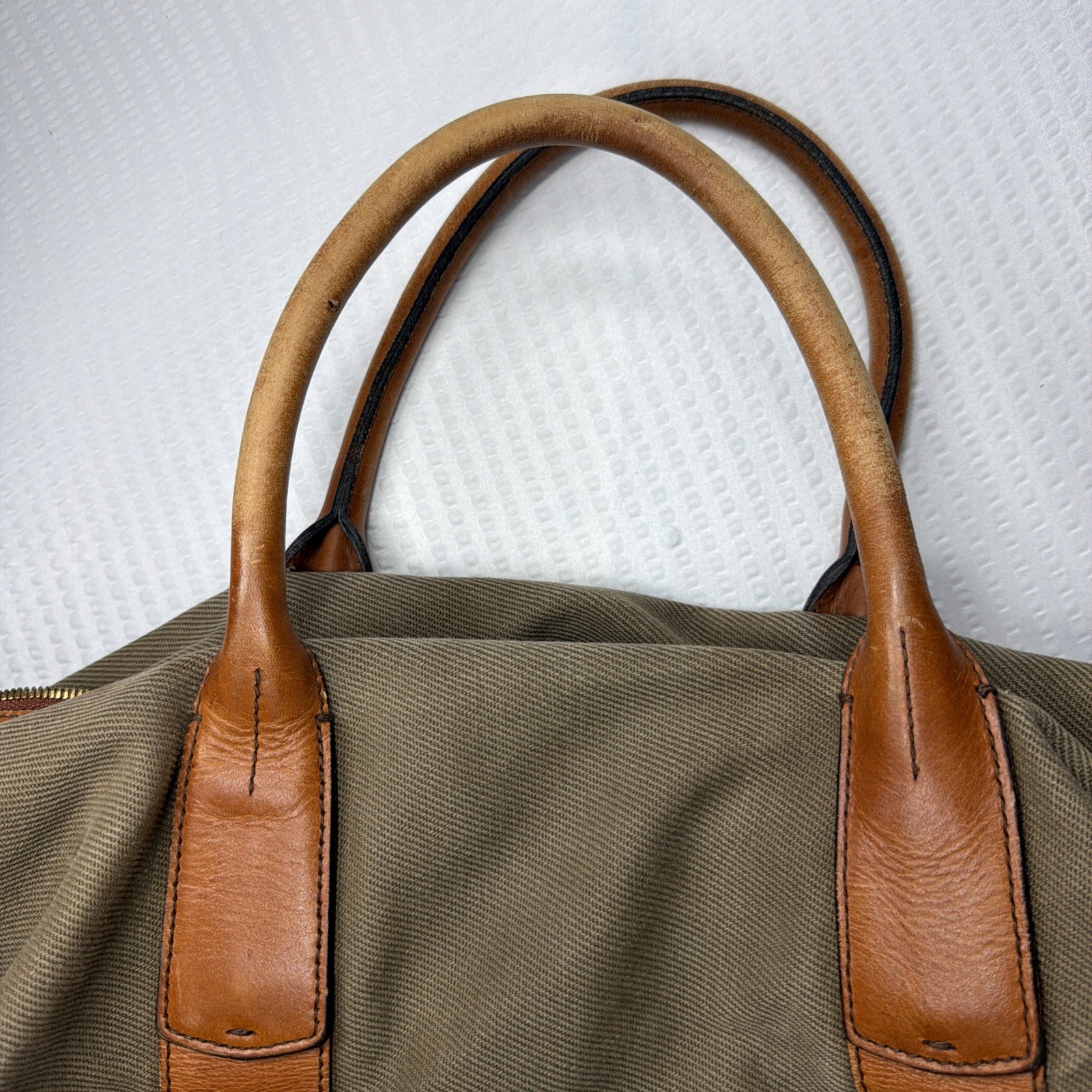 Vintage Polo Ralph Lauren Canvas Leather Weekender Safari Duffel Travel Bag XL