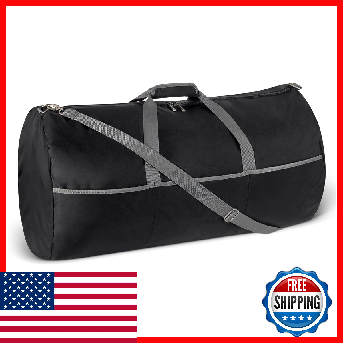 Retailer Essentials Extra Large Foldable Nylon Duffel Bag For Travel/Storage