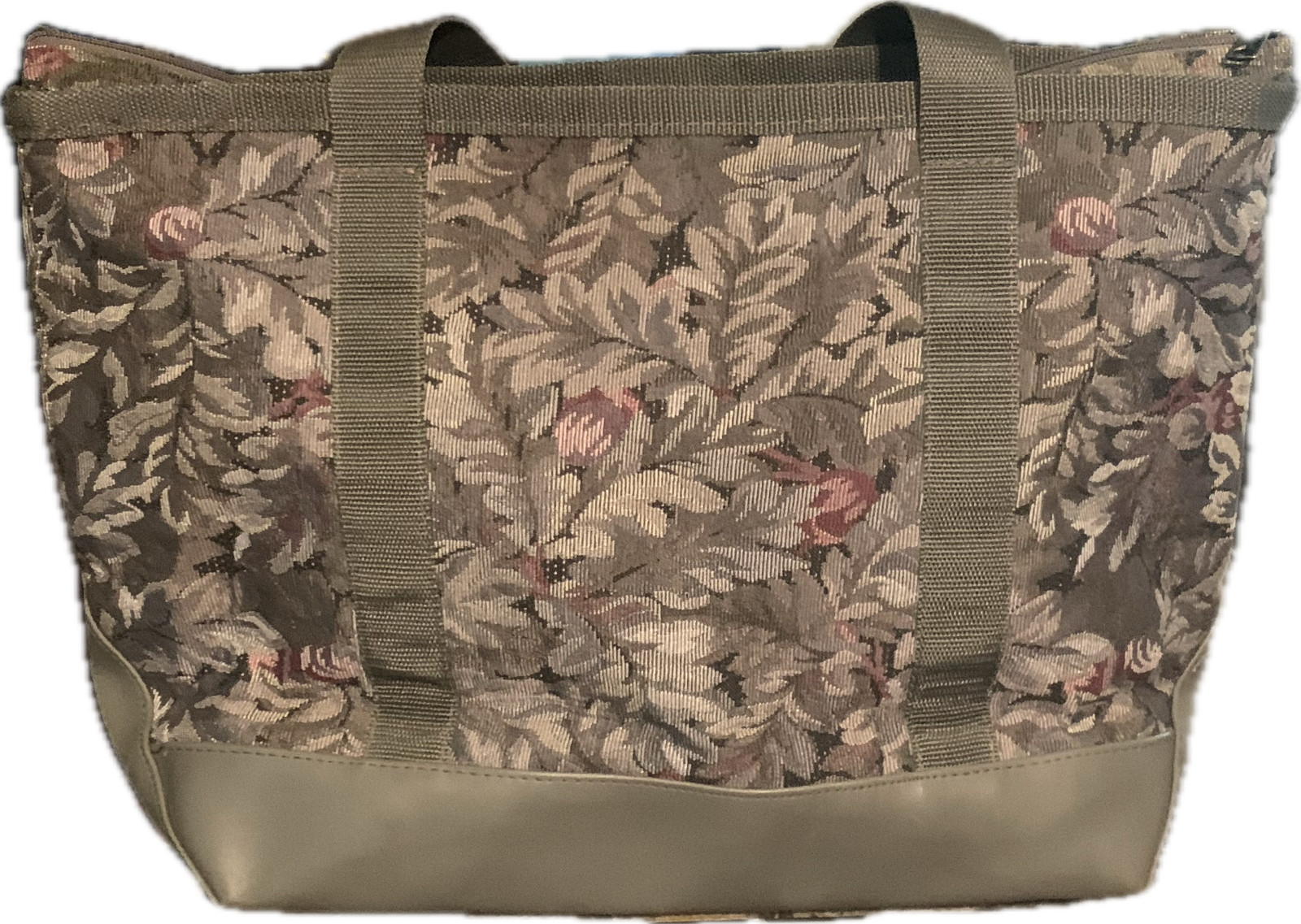American Tourister Tote VTG Floral Tapestry Satchel, Top Zip, Carry On, Avon