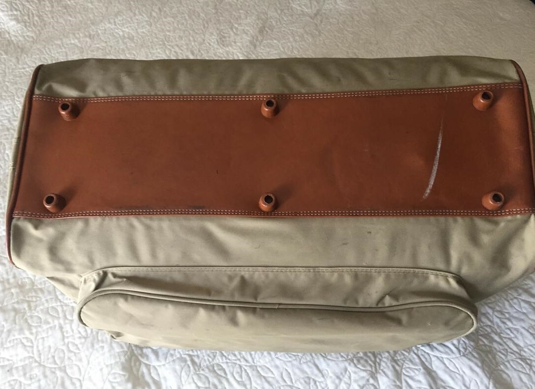 VTG JORDACHE Zippered Duffle Bag Luggage Travel Canvas Overnight Carry On Gym