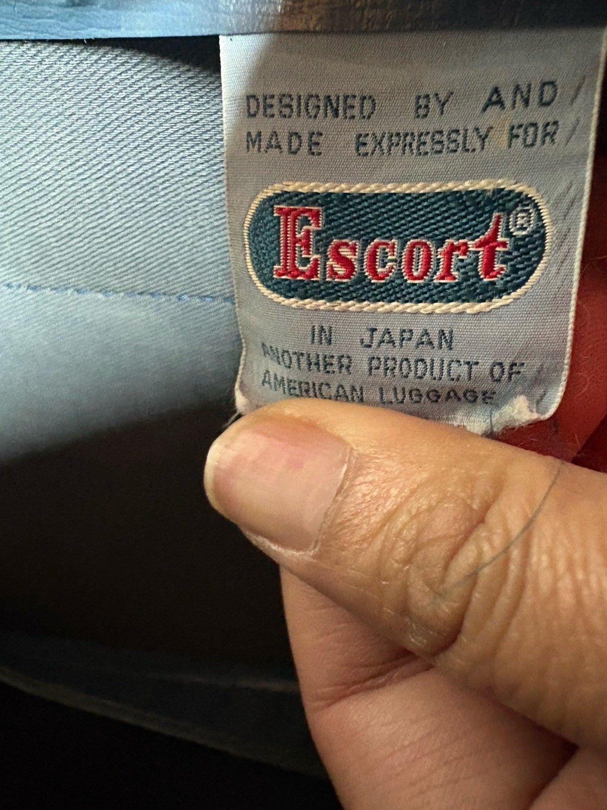 Vintage Escort American Tourister Flight Bag Blue Shoulder Travel Carry On 70s