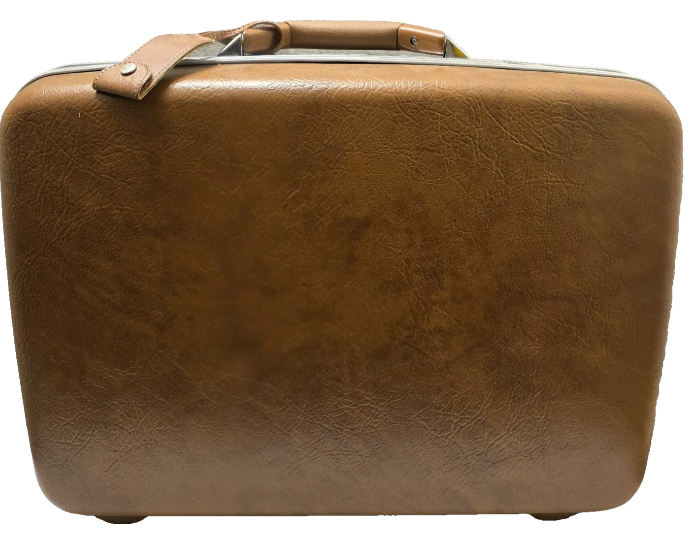Samsonite Silhouette II Vintage Suitcase Brown 22×16 Hard Shell No Key Travel