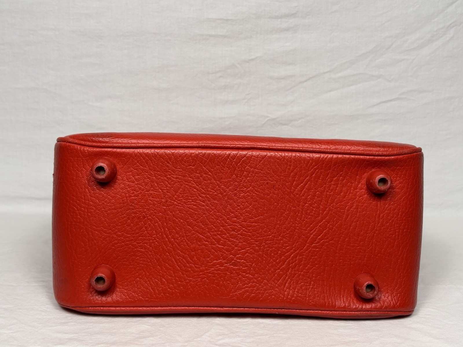 Vintage Sears Travel Tote Overnight Bag Zipper Lock No Keys Red