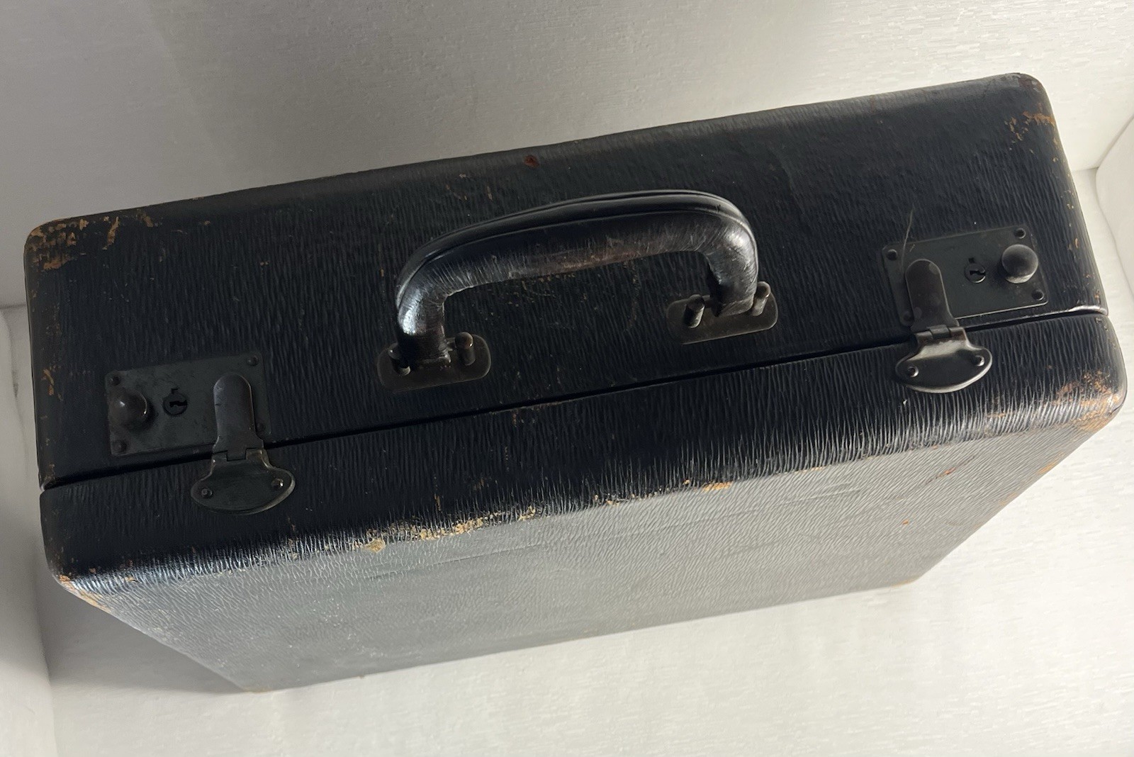 Vintage Salesman Sample Case/ Train Travel Make Up Case 1940s Top Grain Leather
