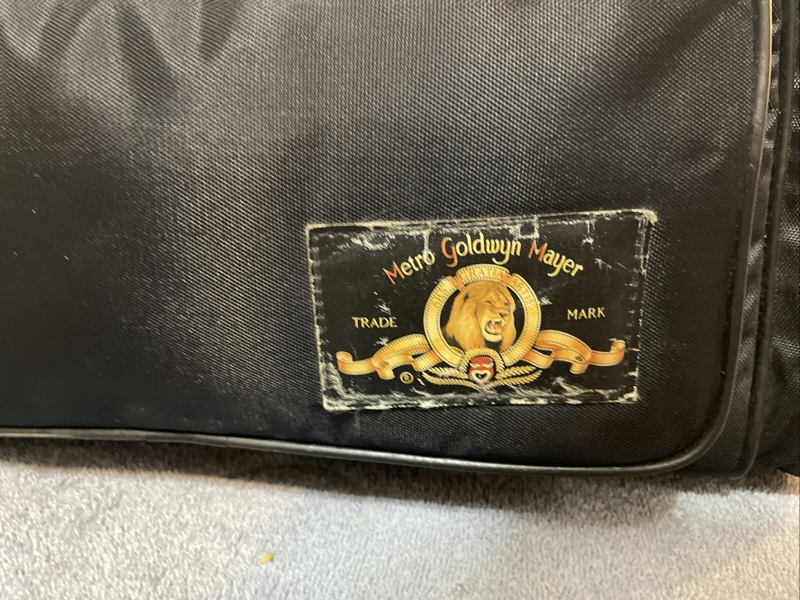Vintage Camera Bag Carry On Duffle Bag Retro Black Bag Marked See Famous Emblem
