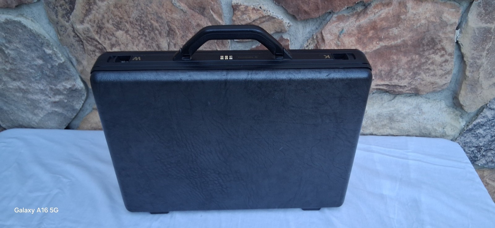 Ventage Retro Mid Century Samsonite Hardside Briefcase Gray Textured Slim Design