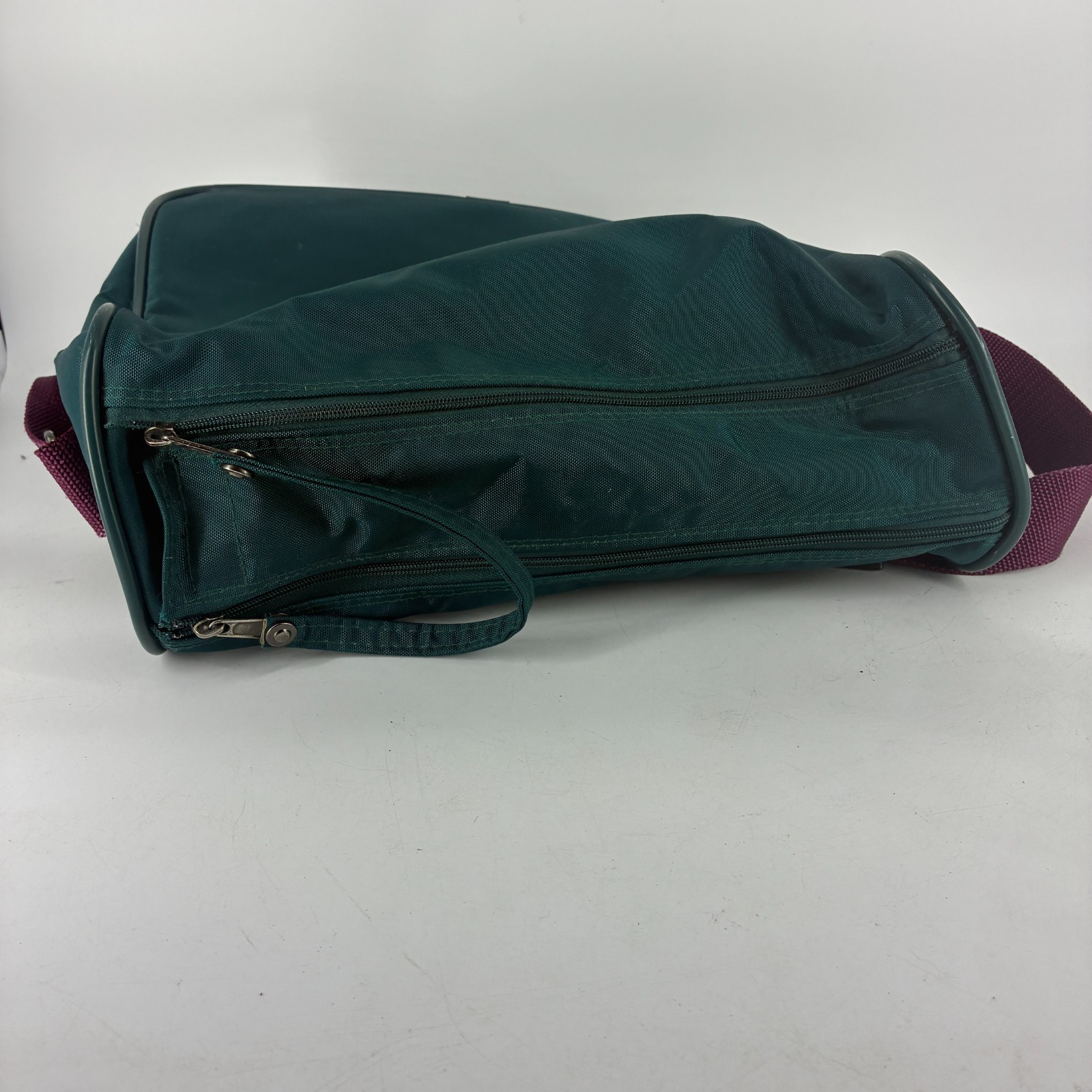 Vtg 1987 Samsonite Carrypak 37 CarryOn Shoulder Crossbody Bag Teal Purple