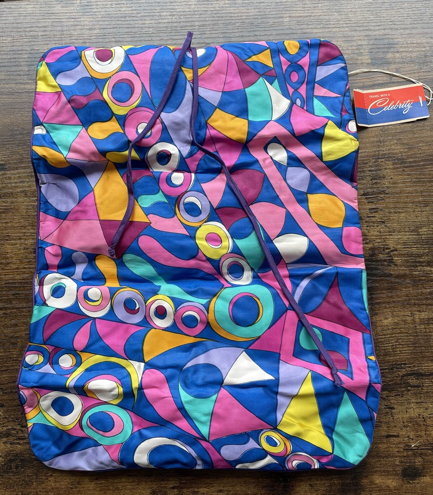 Vintage Groovy Toiletry Roll Bag Retro Celebrity Travel Kit Accessories