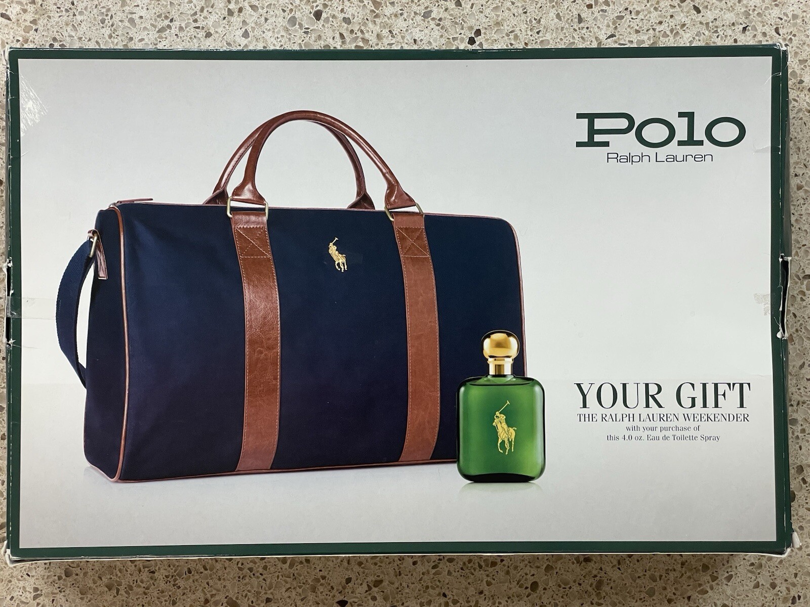 Vintage Ralph Lauren Polo Travel Bag – Blue Cotton (NIB)