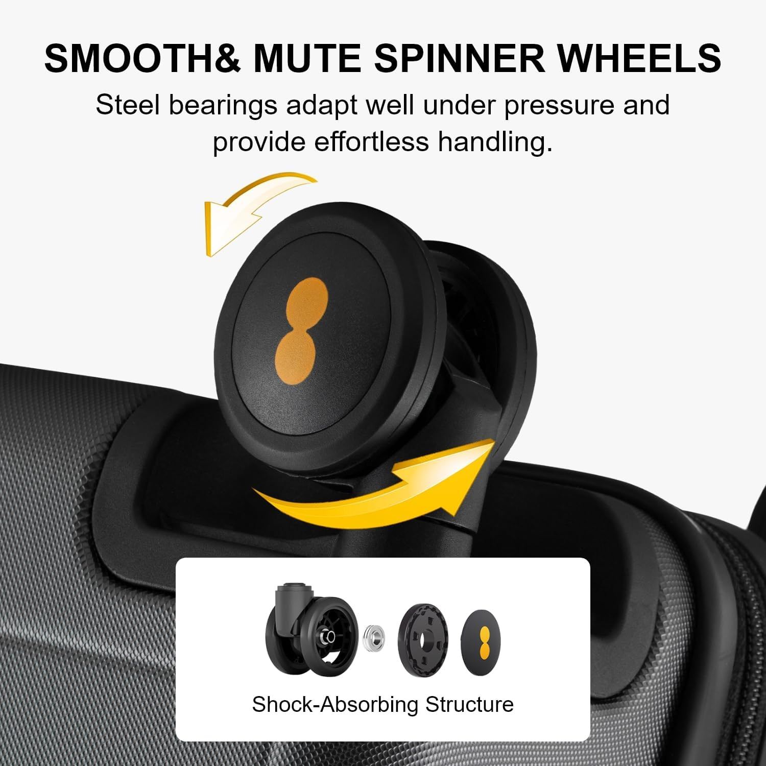 Checked Luggage, Large Suitcase, Lightweight Luminous Textured Tsa Approved Medi