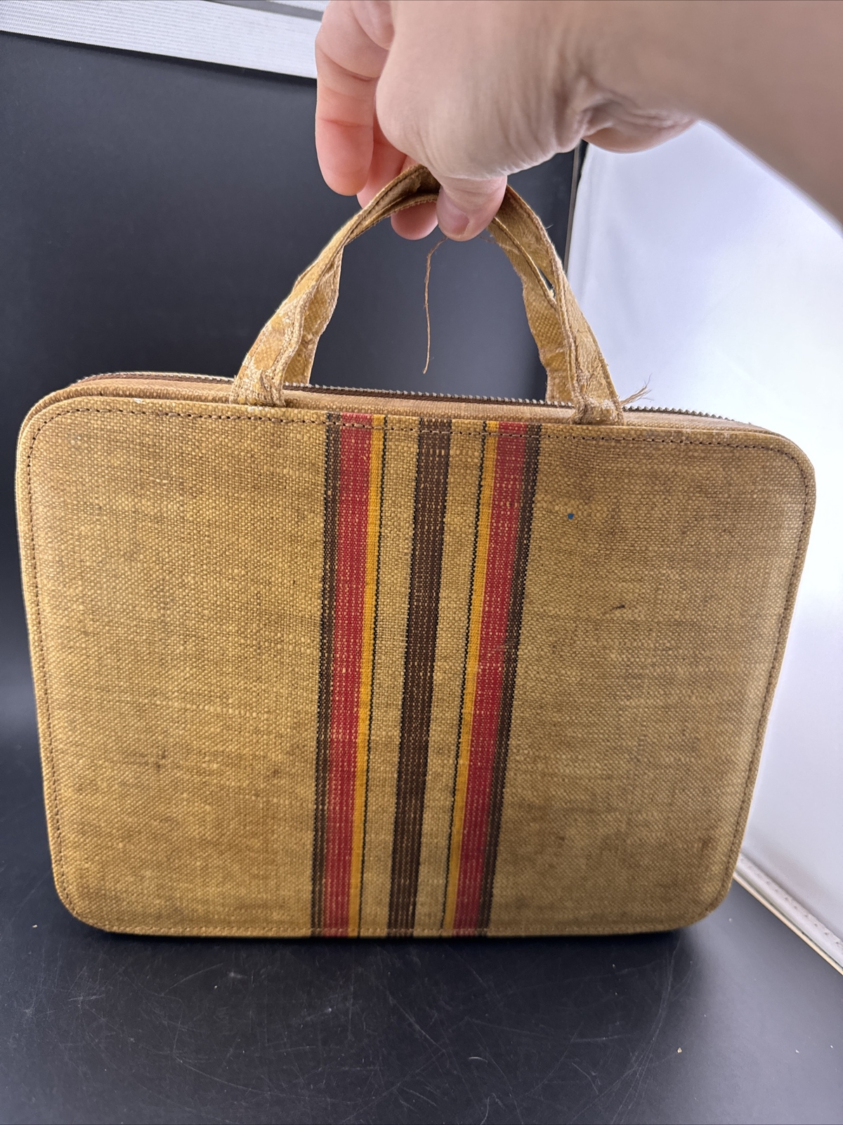 1950s Brown Travel Toilet Suitcase with Accessory Set 📦