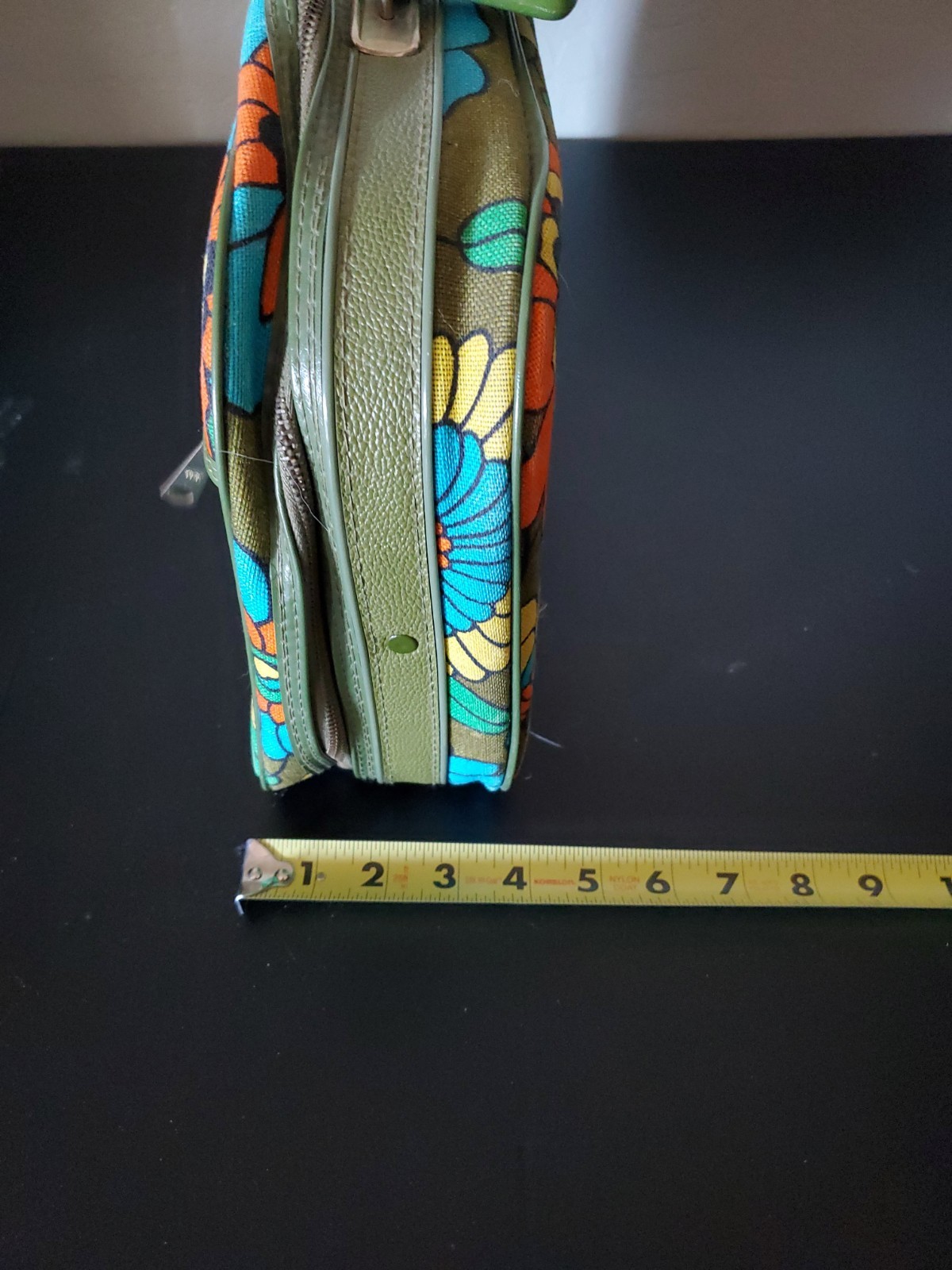 Vtg Bantam Mini Suitcase Overnight Carry-on Retro Floral Hippie Boho Has Key