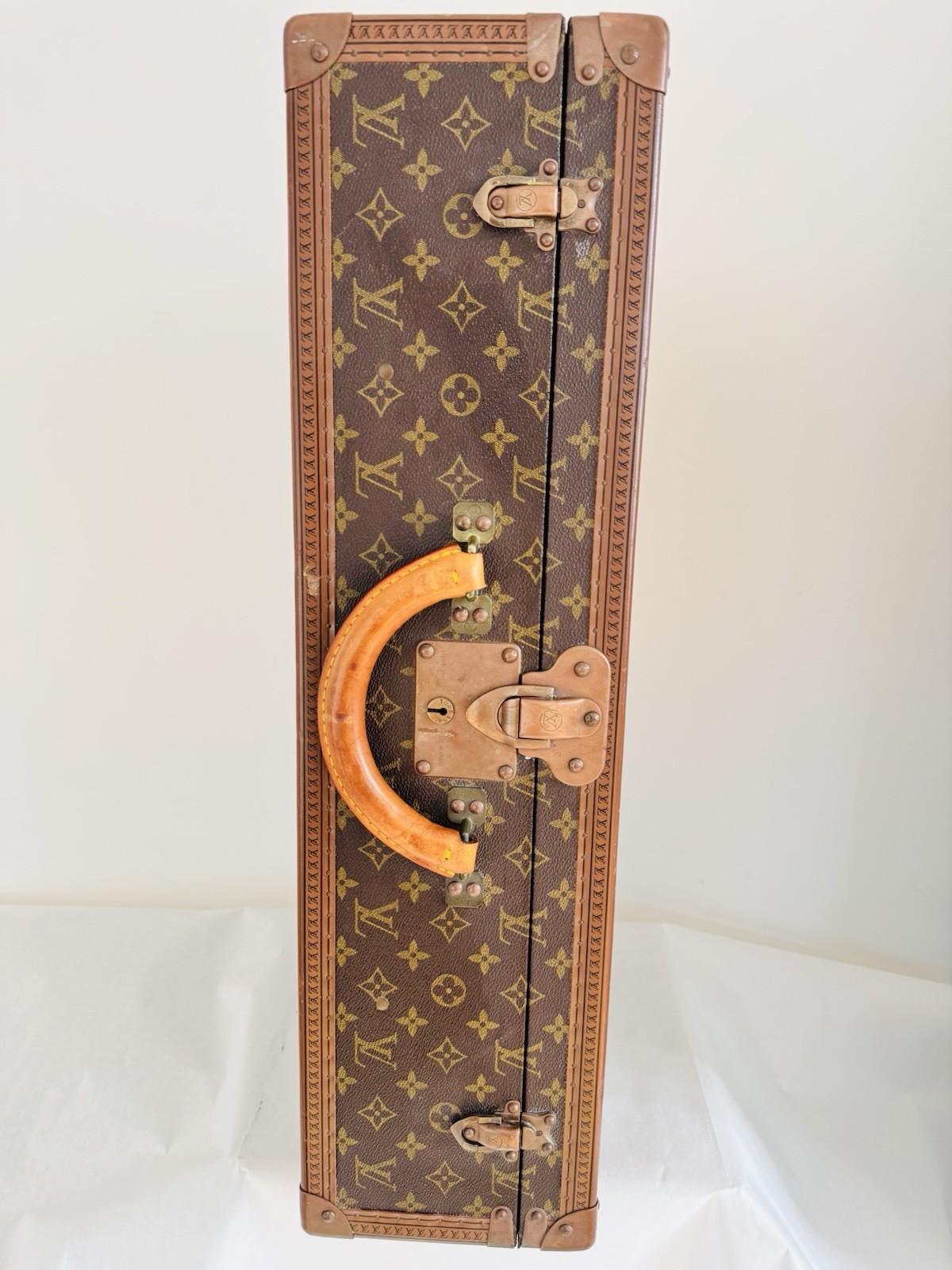 Authentic Louis Vuitton Alzer 65 Vintage Monogram Suitcase Trunk