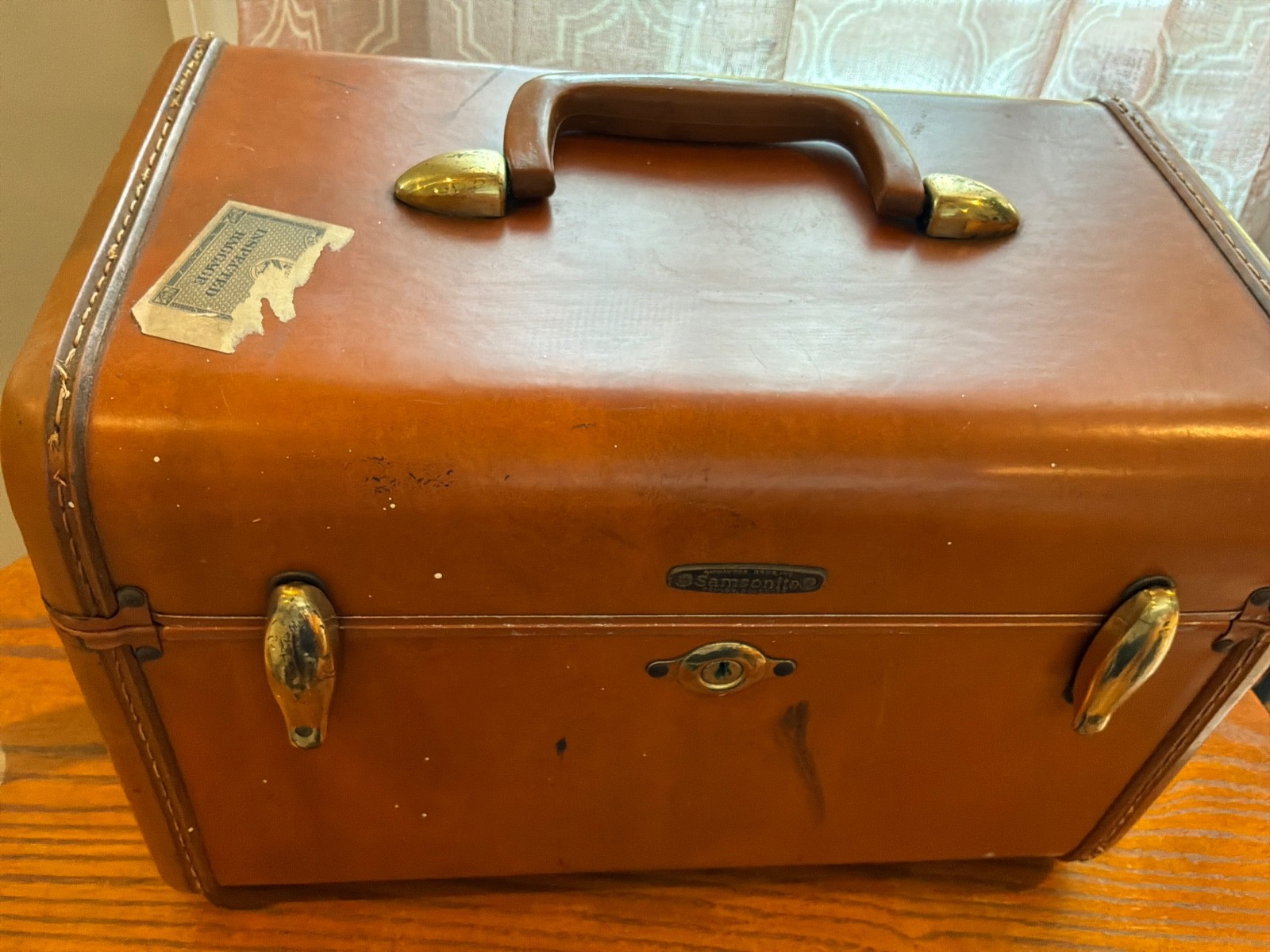 Vintage Samsonite Schwayder TRAIN CASE Streamlite Brown Luggage