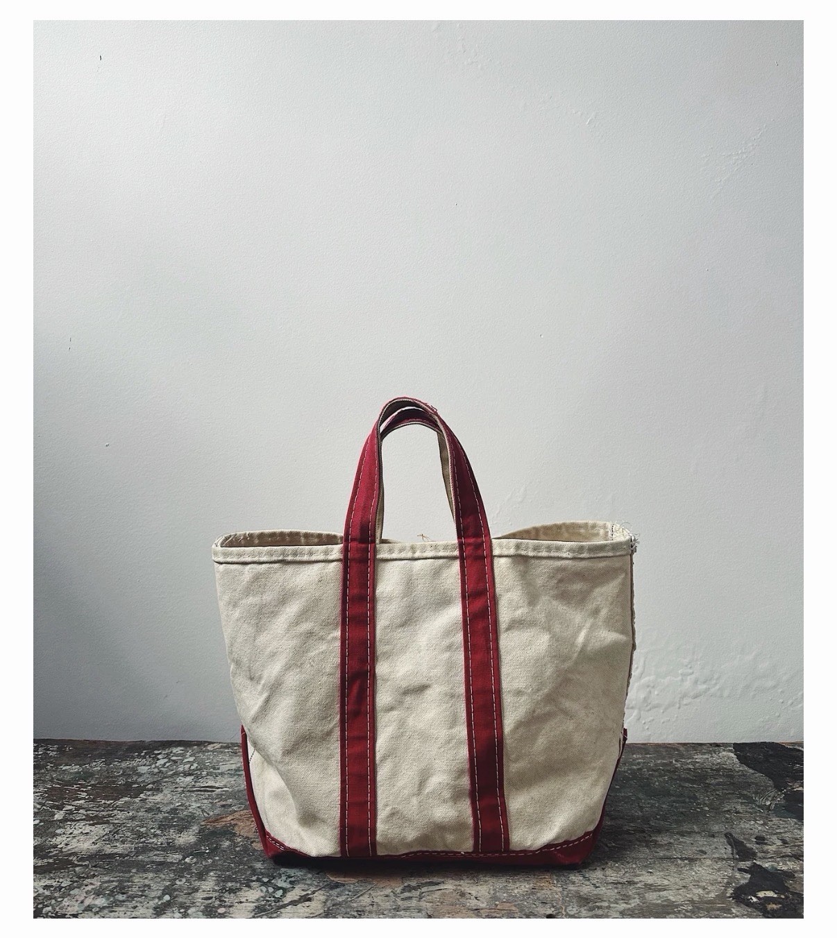 Vintage 1980s LL Bean Boat & Tote Medium Red