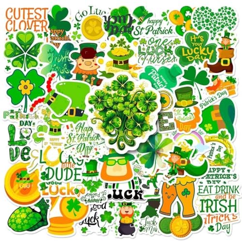 50PCS St. Patrick’s Day Stickers Decorations Waterproof Irish Irish Day-B-50pcs