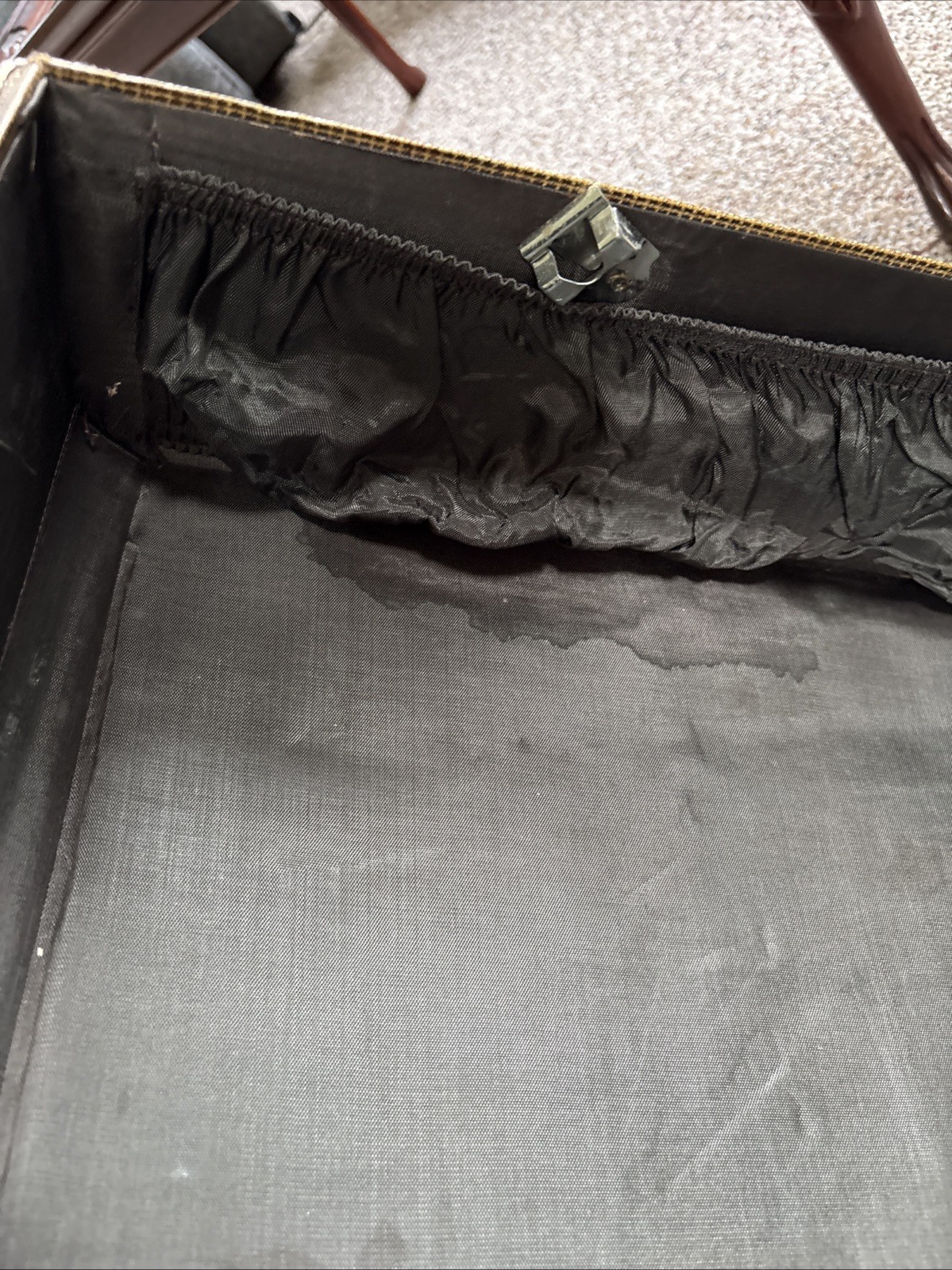 VTG-1940’s-1950’s-tweed Suitcase With Leather Trim-Bakelite Handle