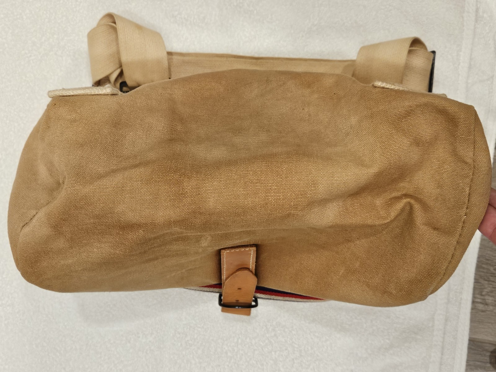 Vintage Canvas Satchel Messenger Bag Atlantic Luggage Co Mid 1960s