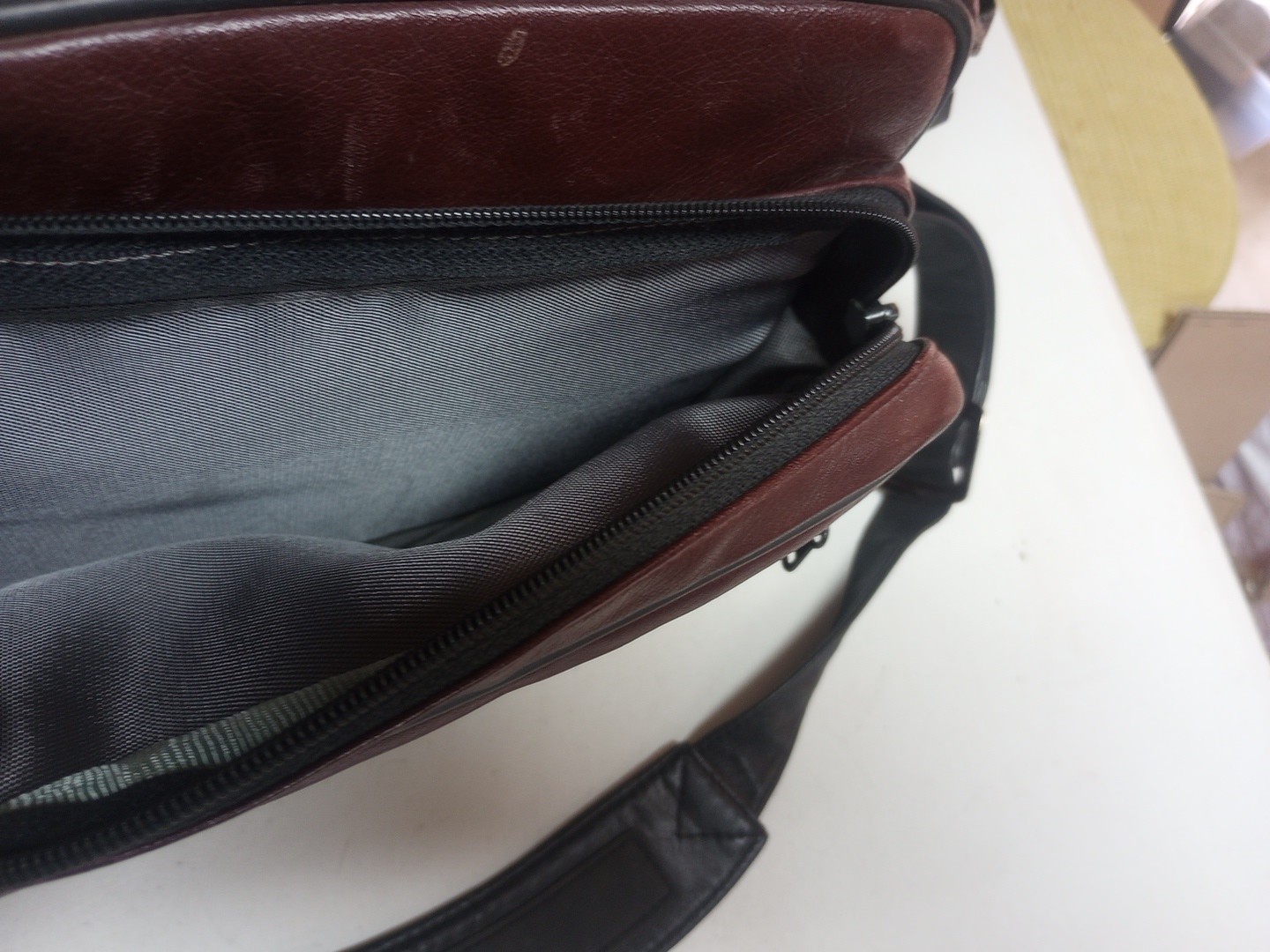Vintage KOA branded leather crossbody or shoulder bag.
