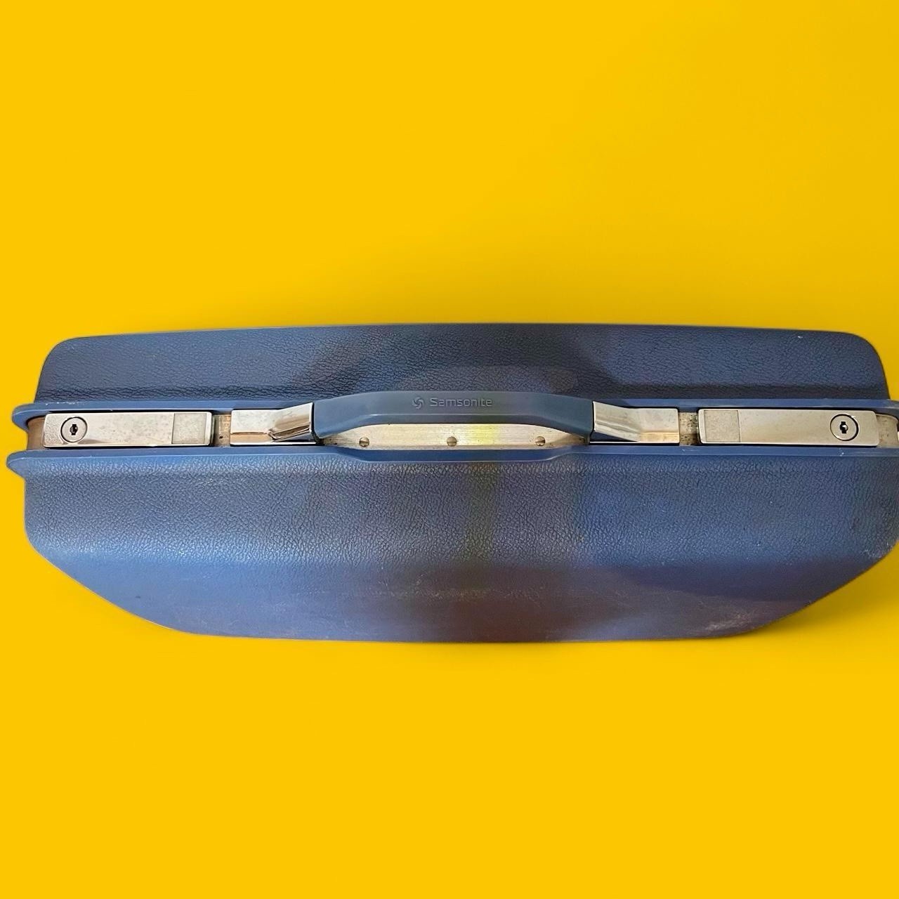 🧳VTG Mid Century Modern Samsonite Montbello II Hardcase Suitcase Blue Luggage