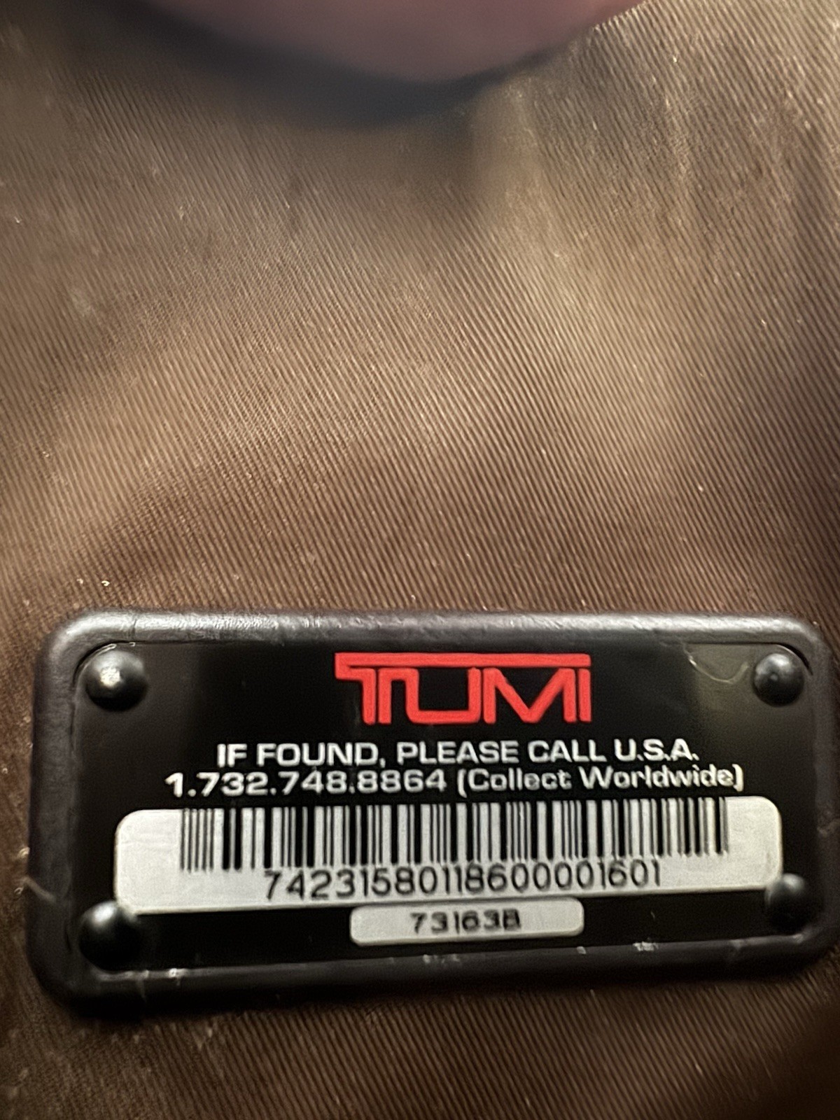 Authentic TUMI 73163B Brown Leather Travel Train Case