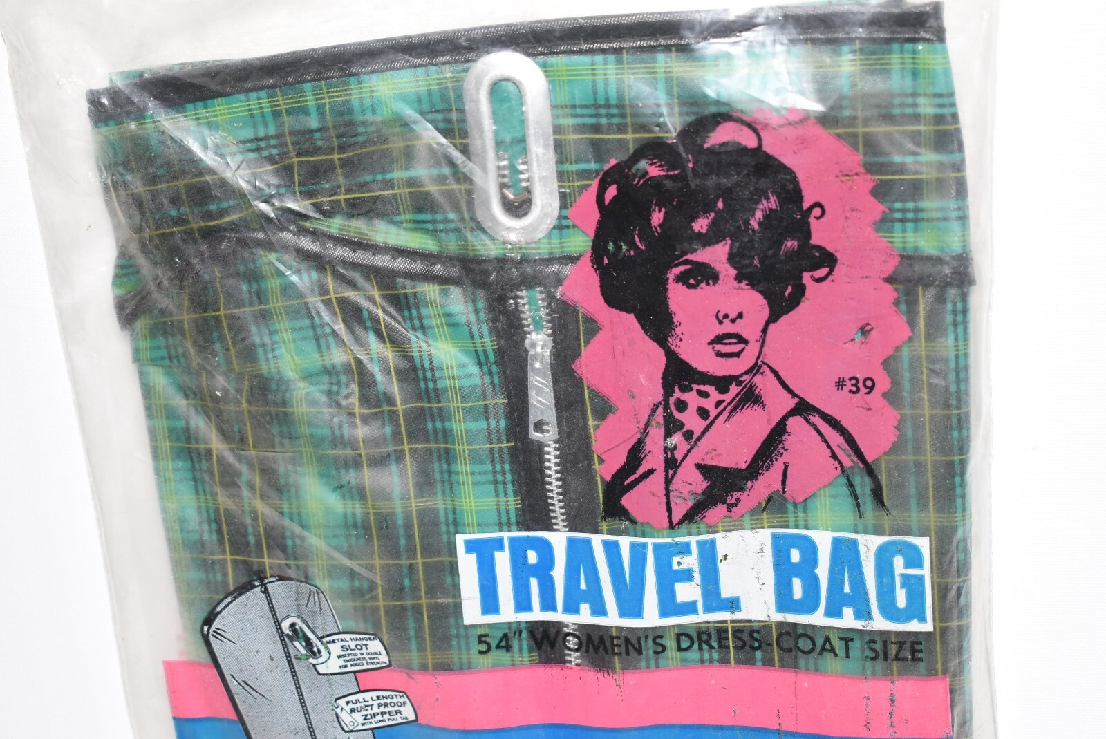 Vintage Travel Bag – #39 Women’s Dress & Coat Vinyl Bag 54″ American Textile