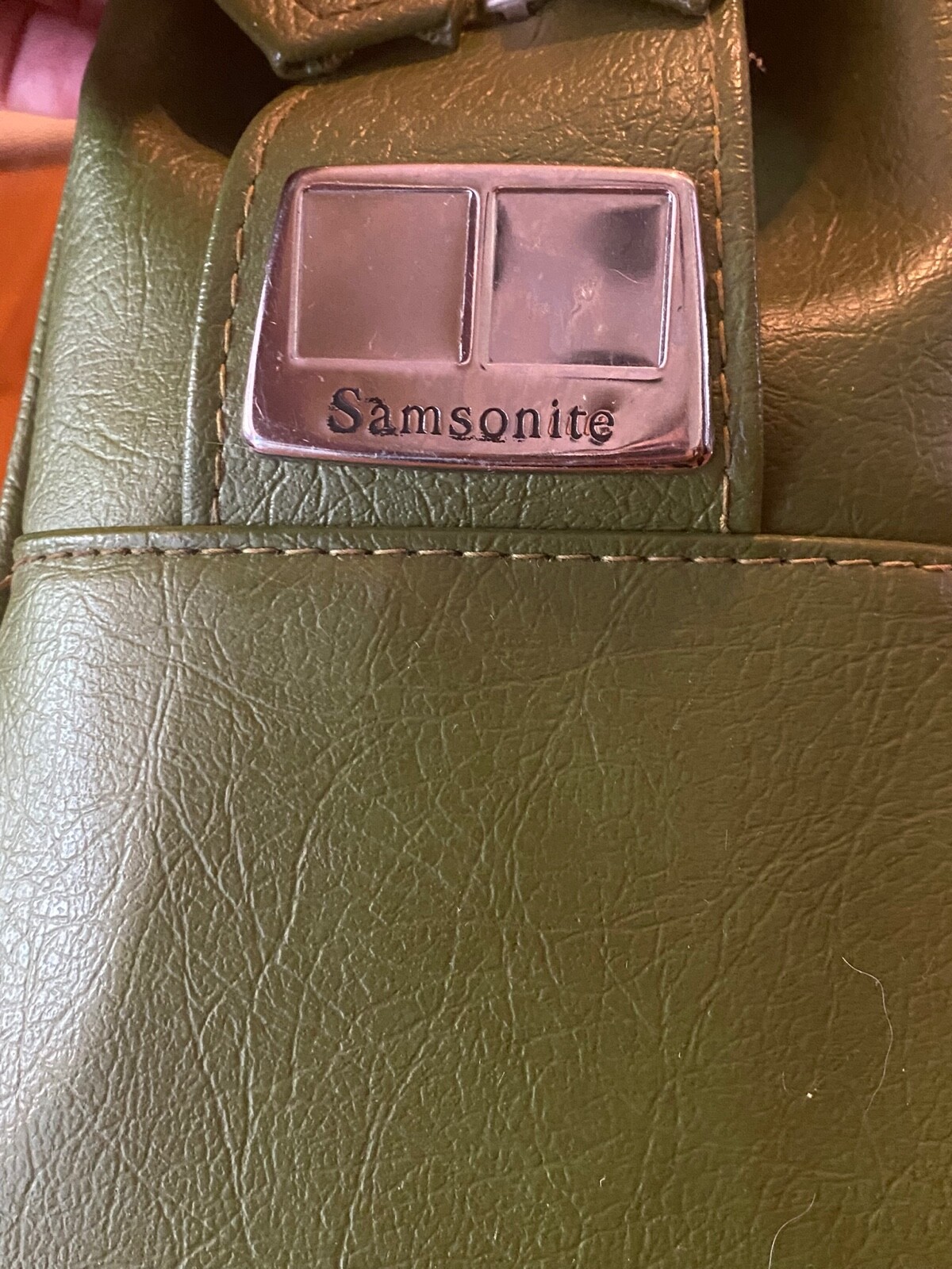 Vintage MCM Retro Leather Overnight Bag Carry-On Luggage Suitcase Avocado GREEN