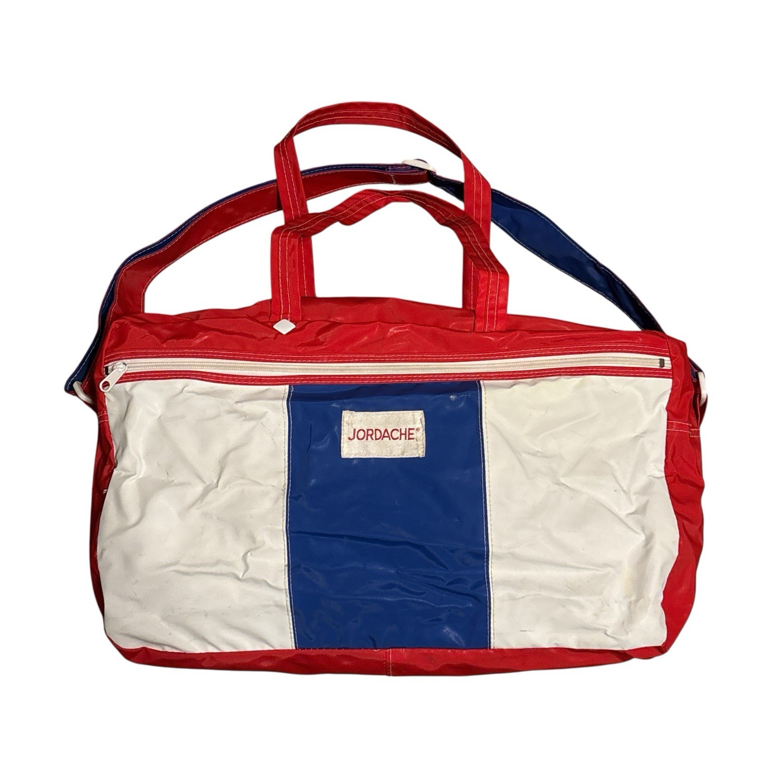 Vtg Jordache Travel Bag Red White Blue Retro New 80’s/90’s