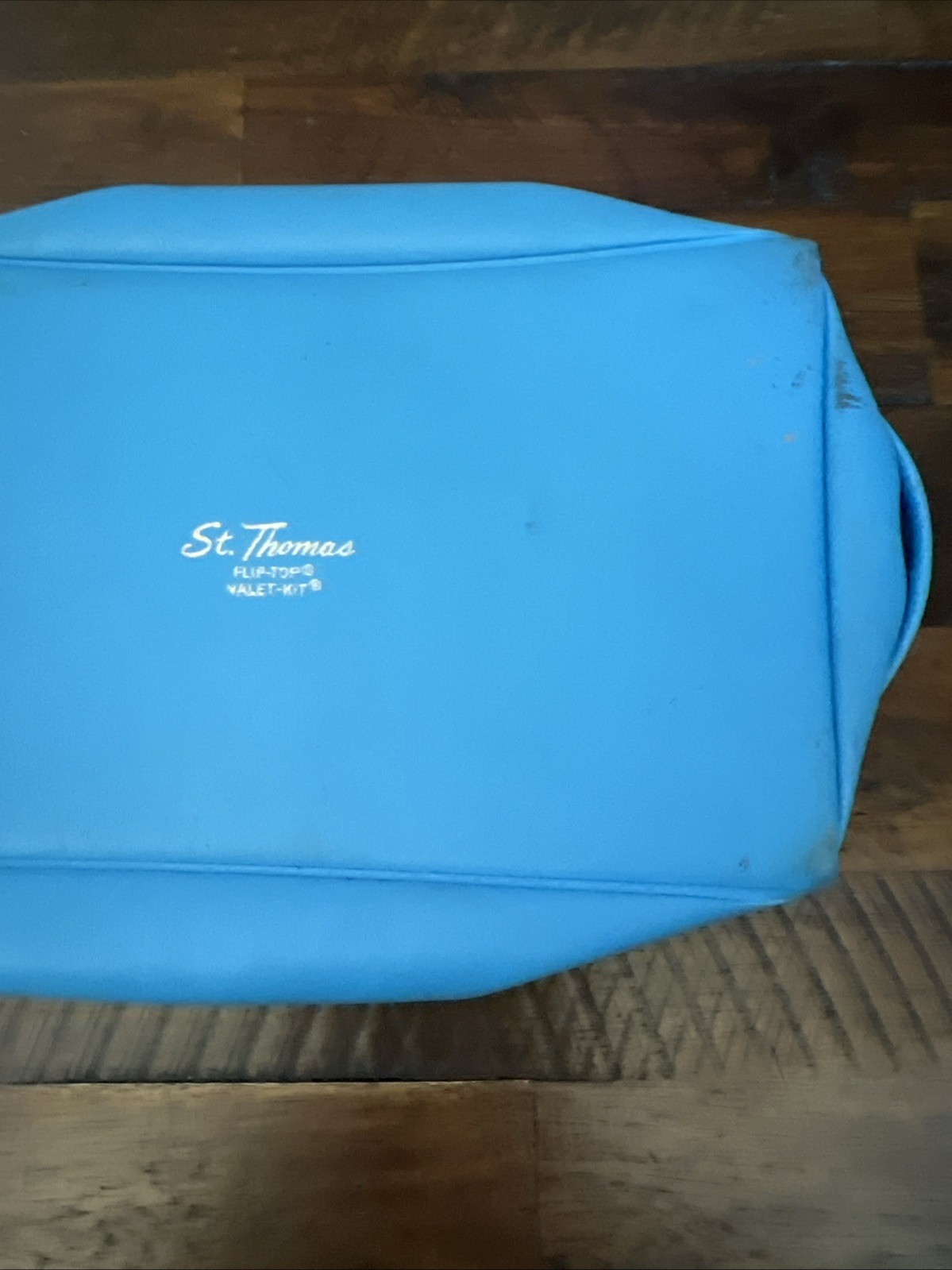 Vintage FLIP TOP Valet Kit by ST. THOMAS Blue 1970’s Mid Century