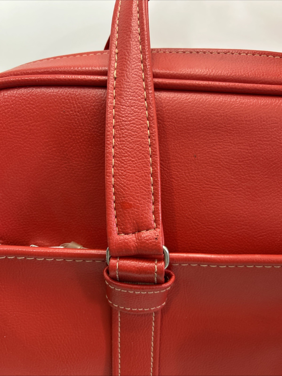 Vintage Samsonite Silhouette Salmon Red Carry On Weekender Tote Luggage Bag