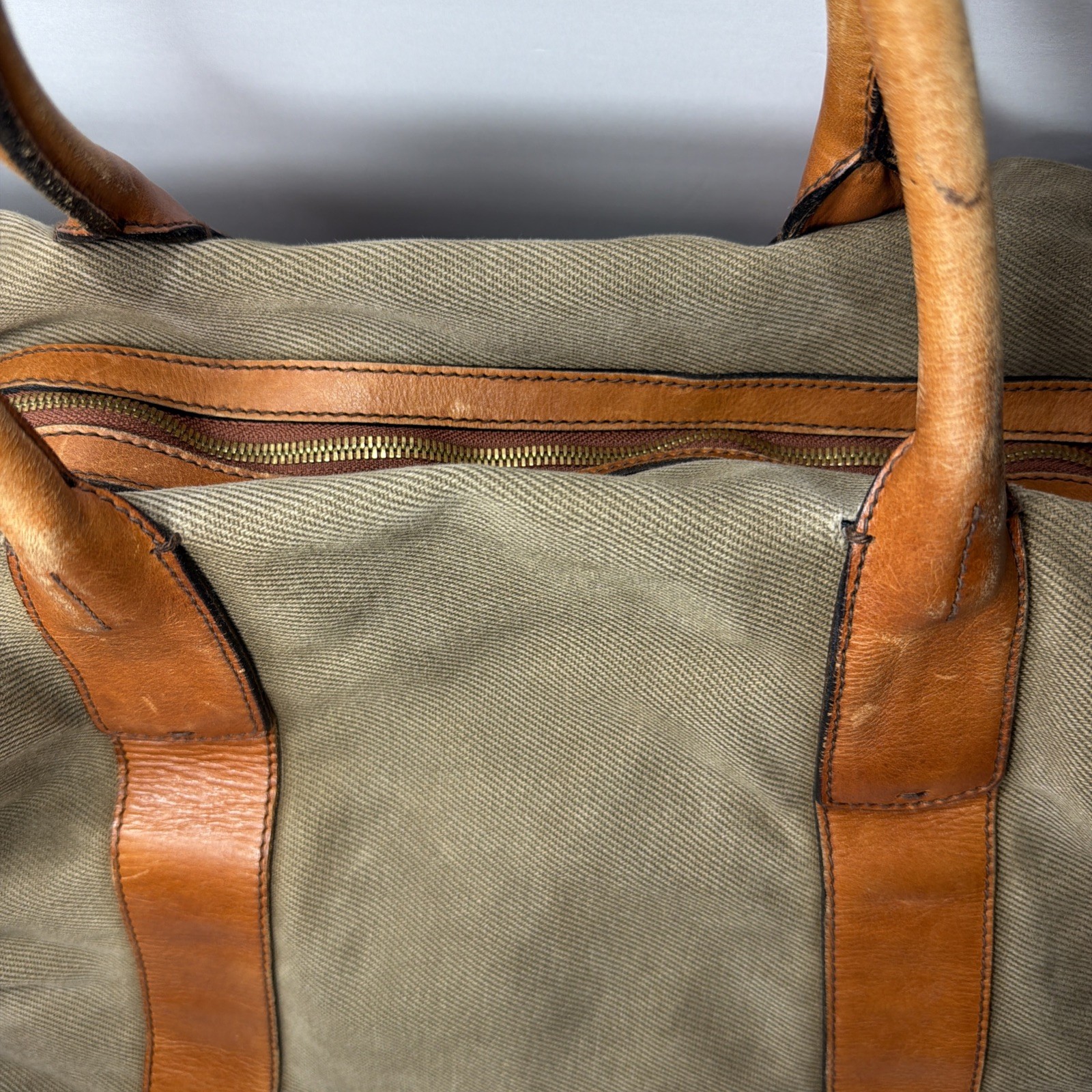 Vintage Polo Ralph Lauren Canvas Leather Weekender Safari Duffel Travel Bag XL