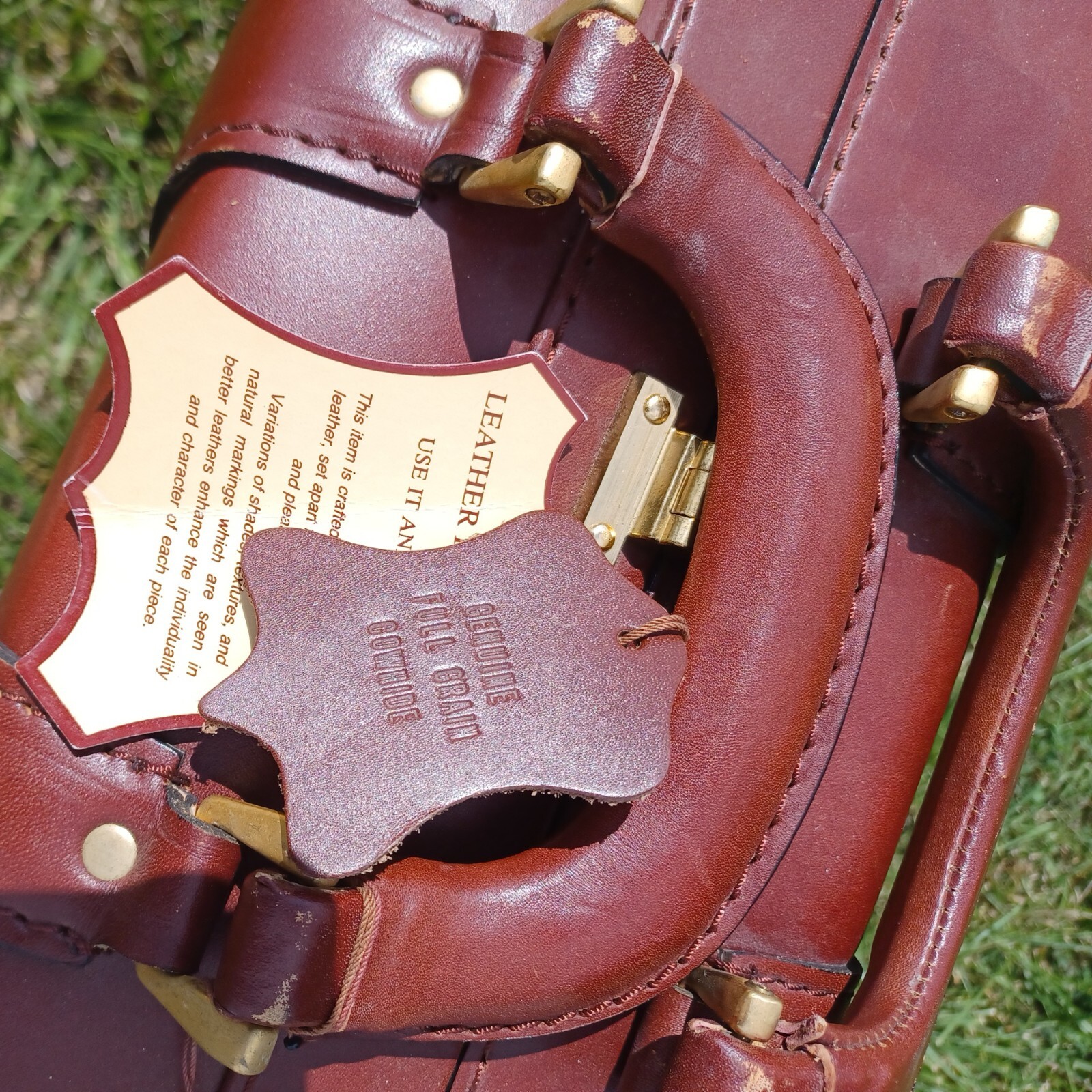 Vintage London Fog Leather Suitcase With Keys And Number Lock nwt