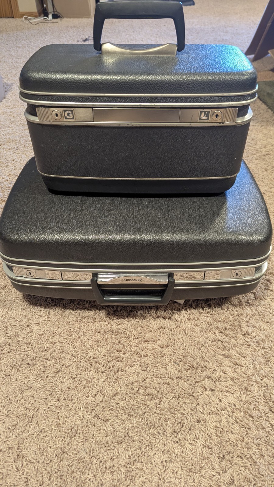 Vintage Samsonite Hard Suitcase & Travel Train Case Luggage Owned By First Lady