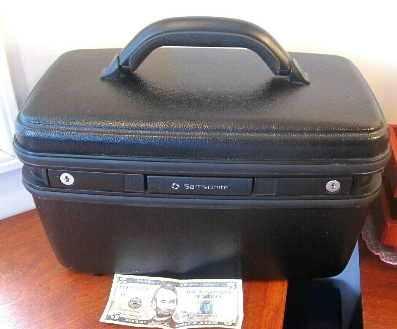 USA Samsonite Black Case Portable Keys Mirror Silhouette 5 Beauty vanity