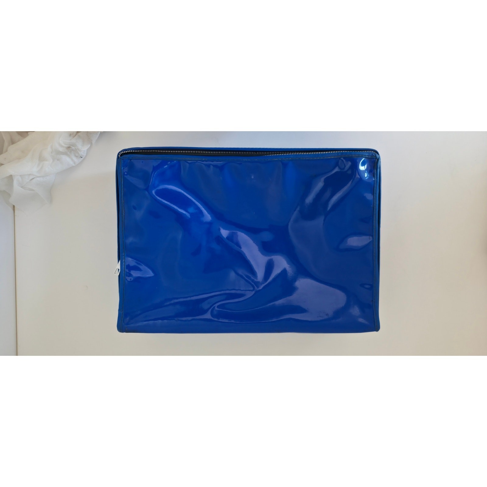 VINTAGE *PRISTINE * 1970’s Vinyl Carrying Case Blue