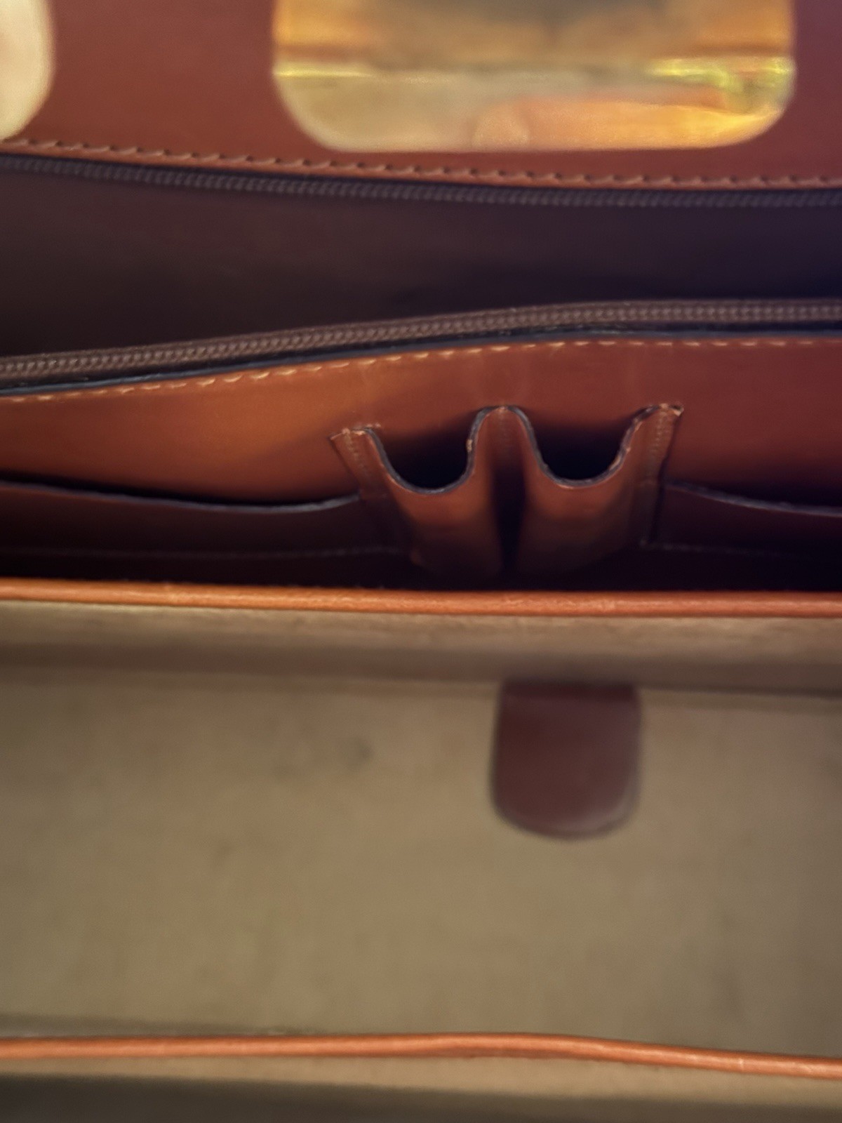 VTG Crouch & Fitzgerald Made In Italy By Briefcase Brown Leather Luggage