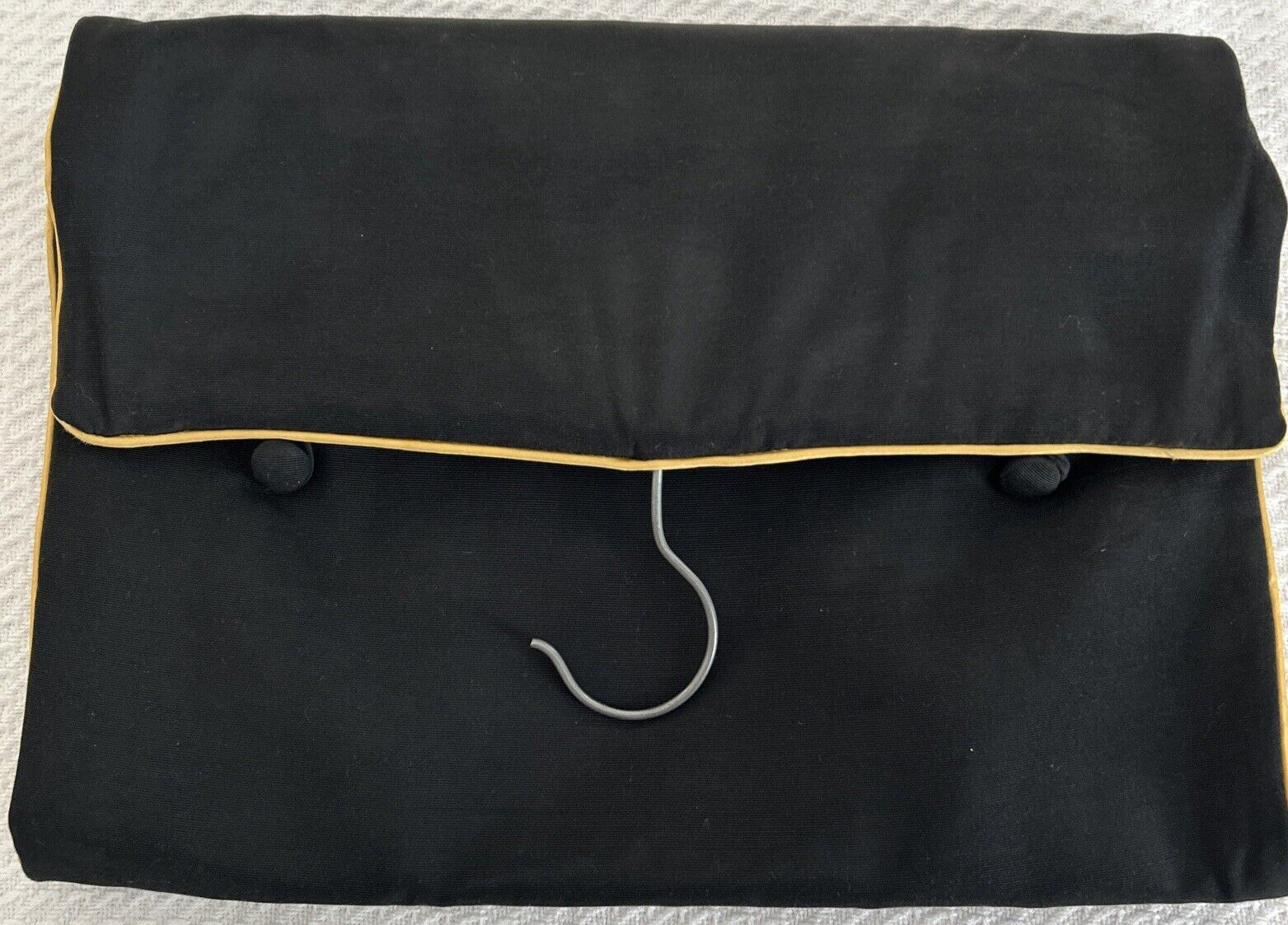 Vtg 40s Fabric Lingerie Bag Hanging Tri Fold Travel Home Closet Organizer 27×16