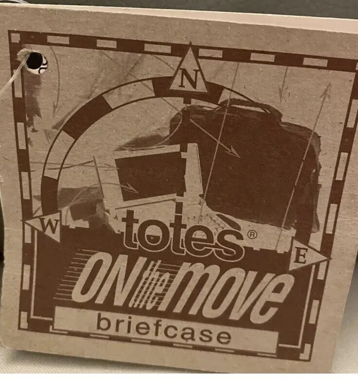 Vintage 1994 TOTES On The Move Briefcase Messenger Bag Over Nighter Style 2824