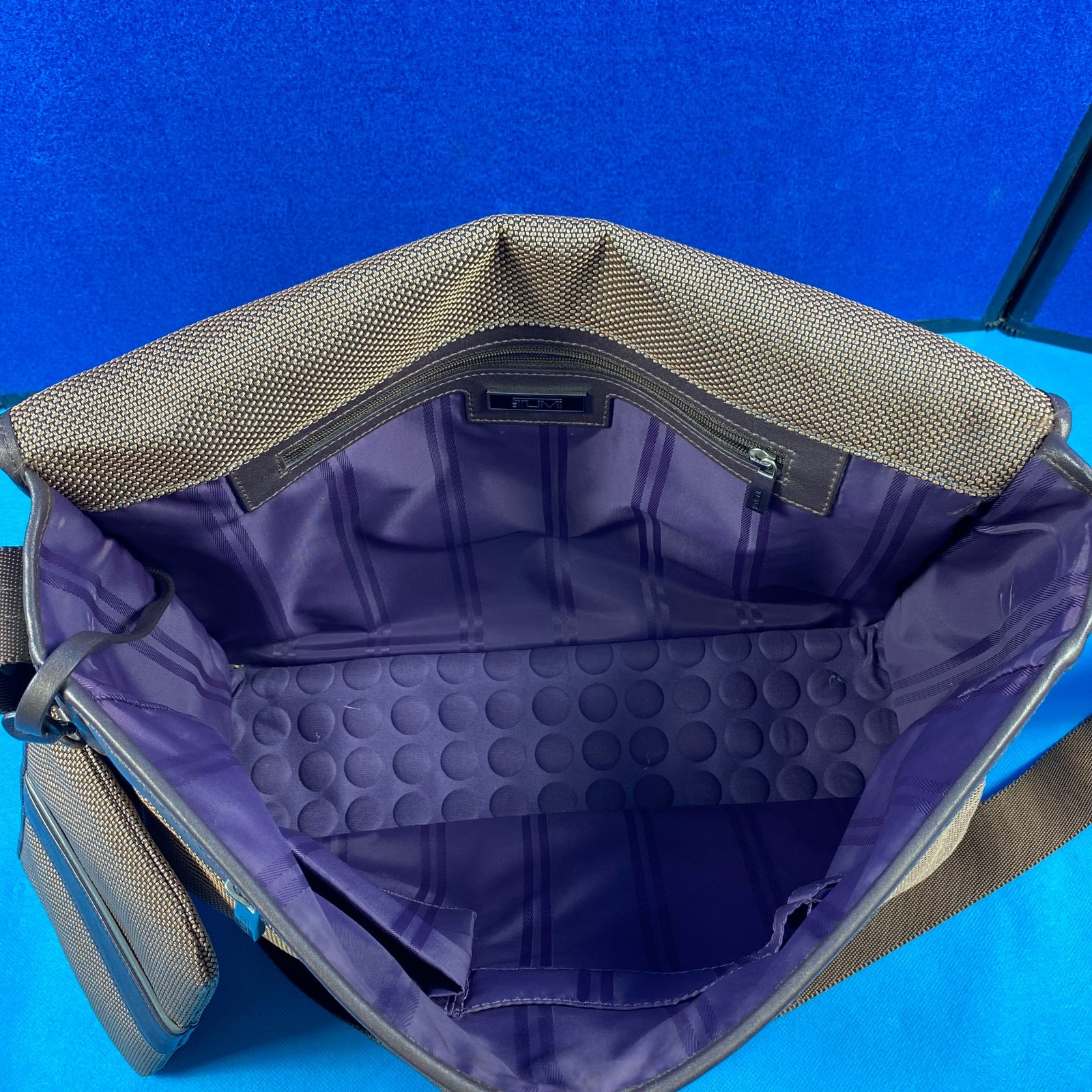 Tumi Bag W/Mini Wallet – Brown/Purple
